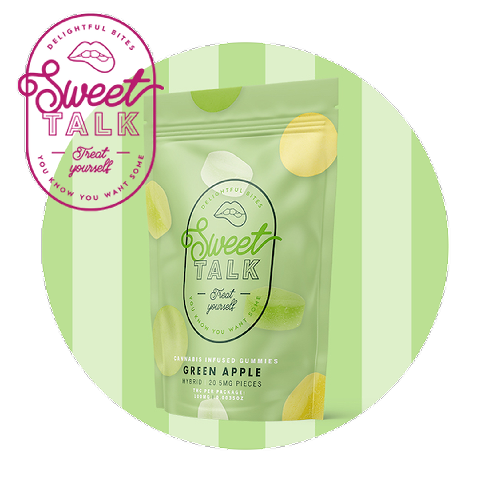 Sweet Talk Sweet Talk Gummies Green Apple Hybrid Leafly