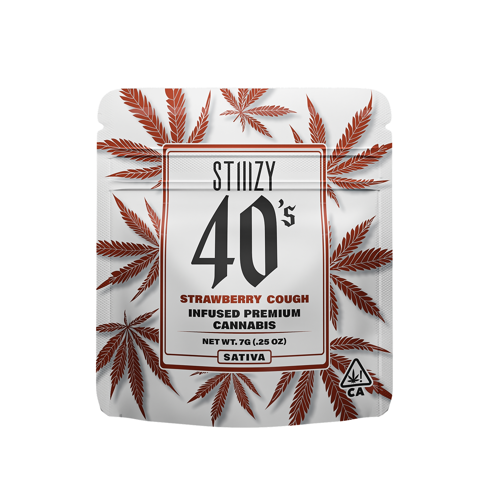 STIIIZY: STRAWBERRY COUGH 40's INFUSED MYLAR 7G | Leafly