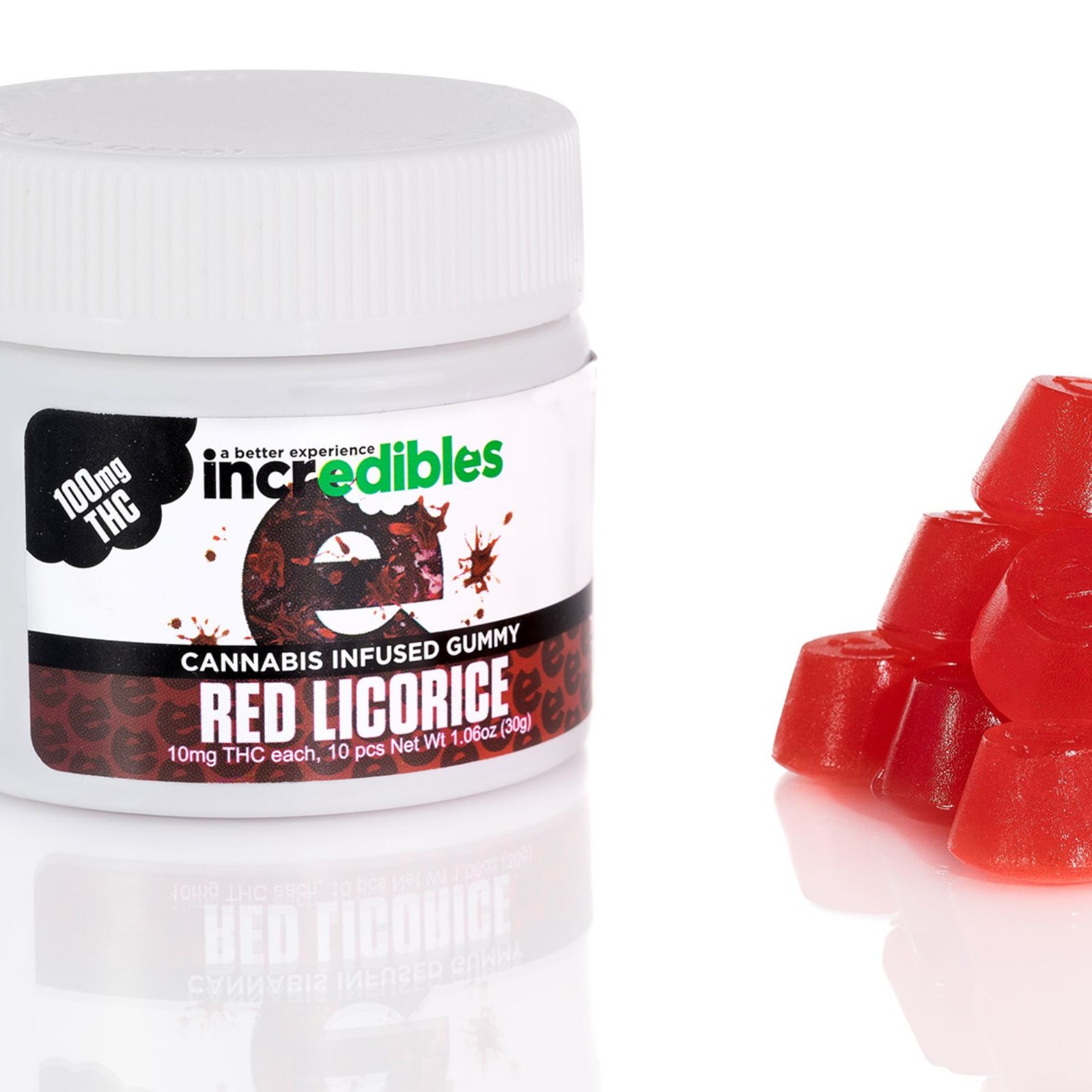 incredibles Red Licorice Gummy 100mg 10pack Leafly