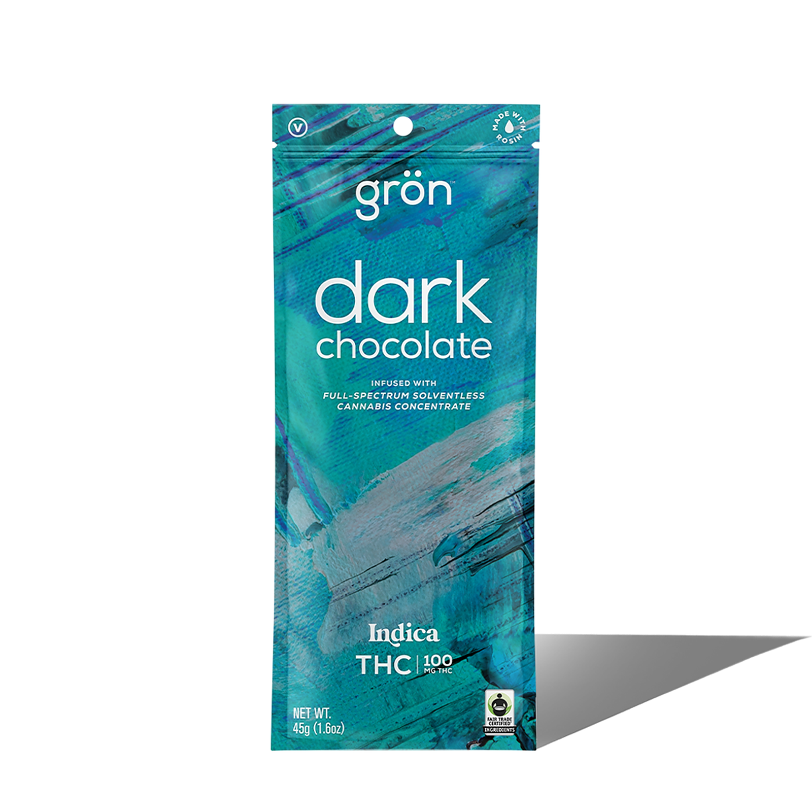 Grön: Grön chocolate DARK 100mg Indica BAR (I)