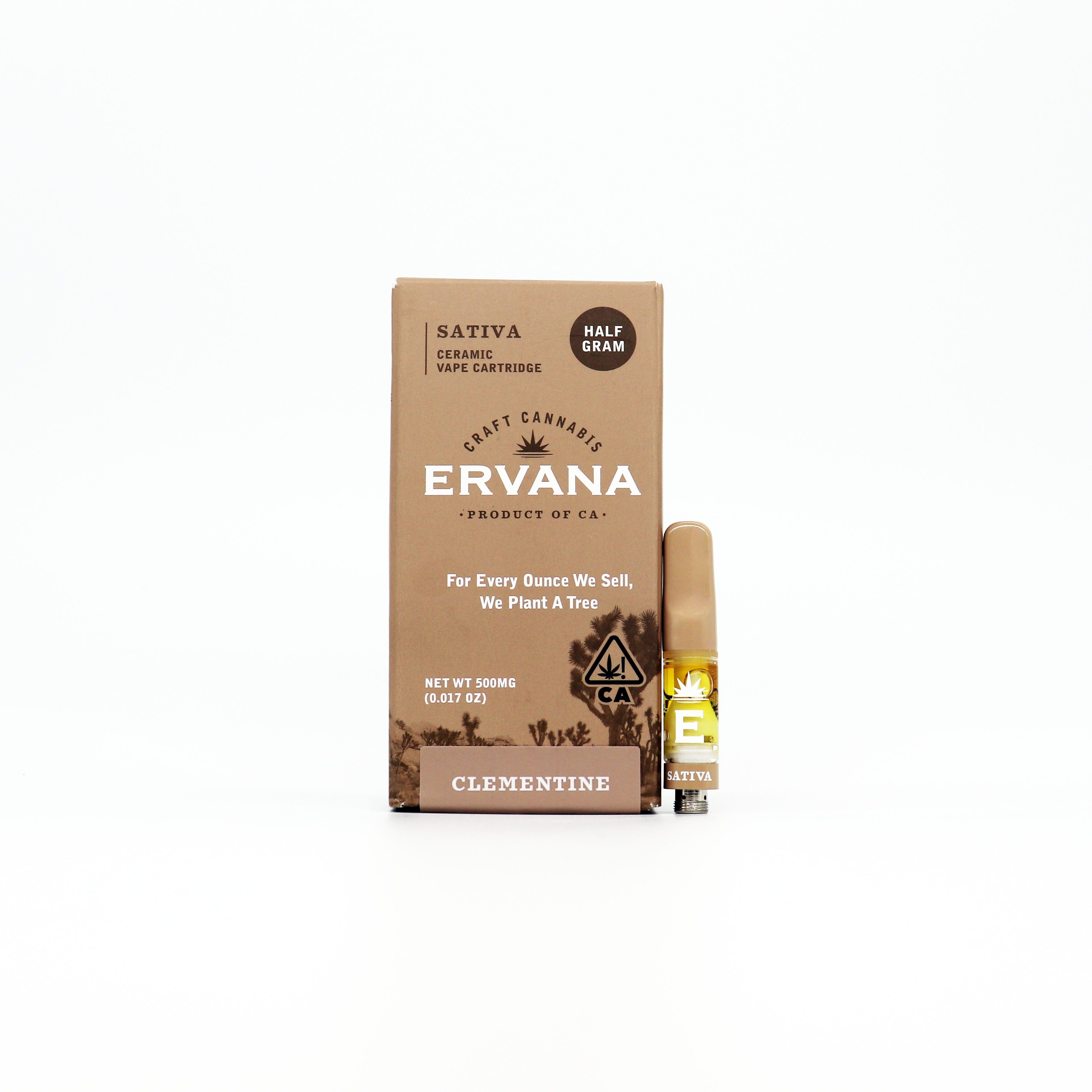 Ervana: .5G Ceramic Vape Cartridge - Clementine - Sativa
