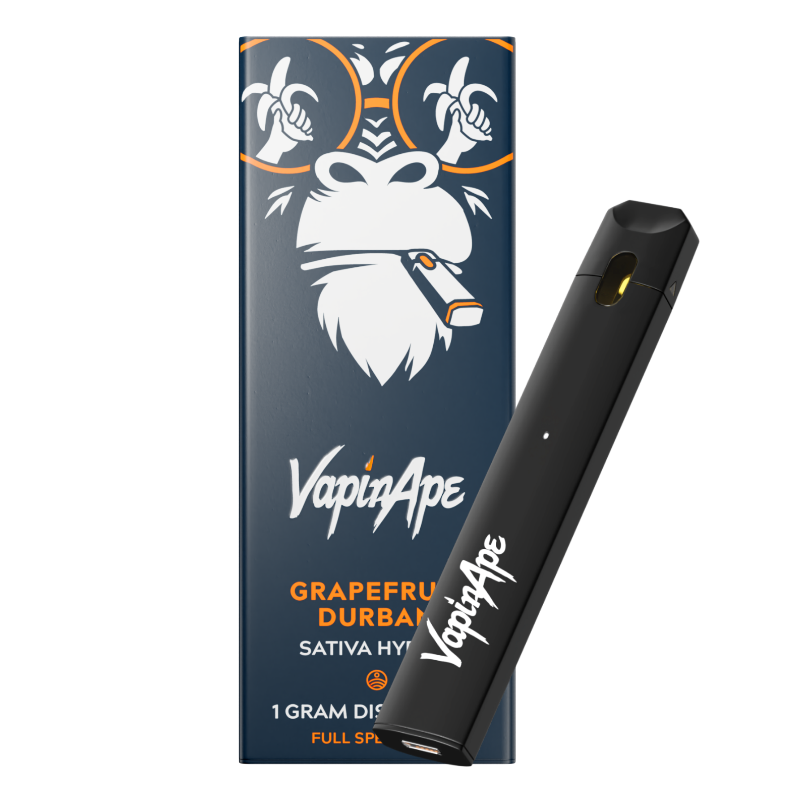 Vapin Ape Grapefruit Durban Full Gram, Full Spectrum Disposable Leafly