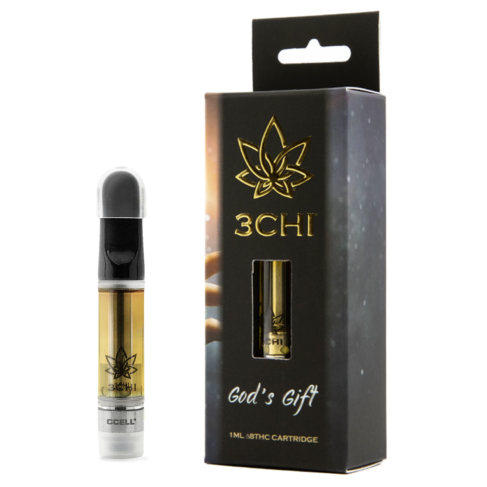 3CHI: Delta 8 THC Vape Cartridge - God's Gift (CDT) - 1ml | Leafly