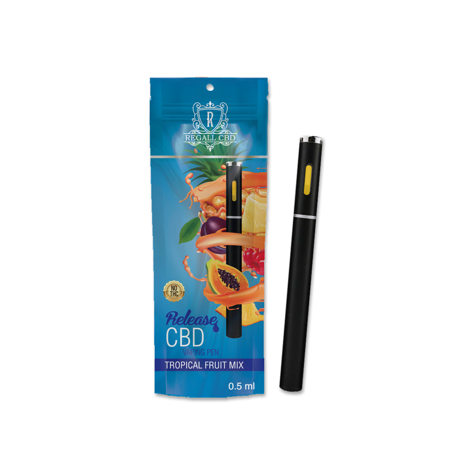 RA Royal: Regall CBD Vape Pen: Tropical Fruit Mix (70 MG) | Leafly