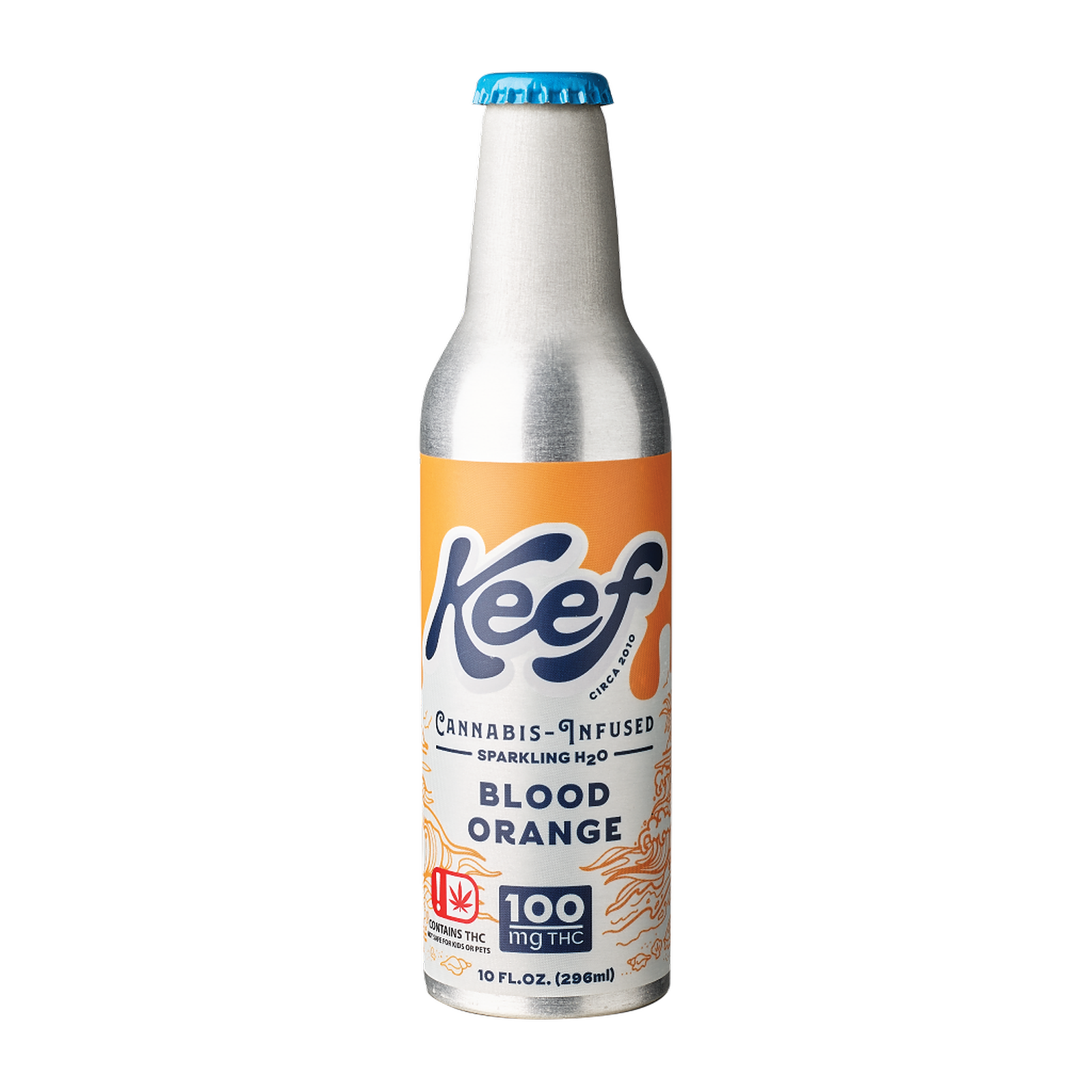 Keef Brands Keef Sparkling H2O Blood Orange 100mg Leafly