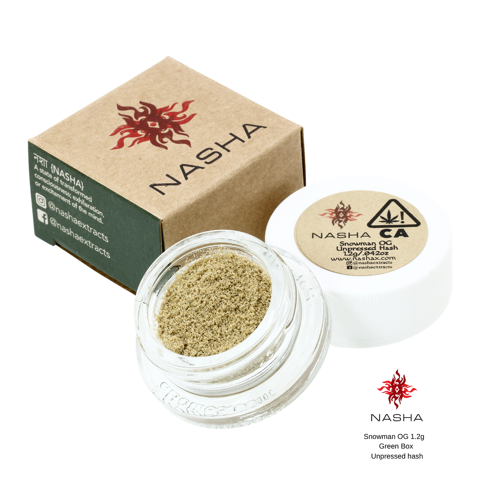 NASHA: Snowman OG 1.2g Green Unpressed Hash | Leafly