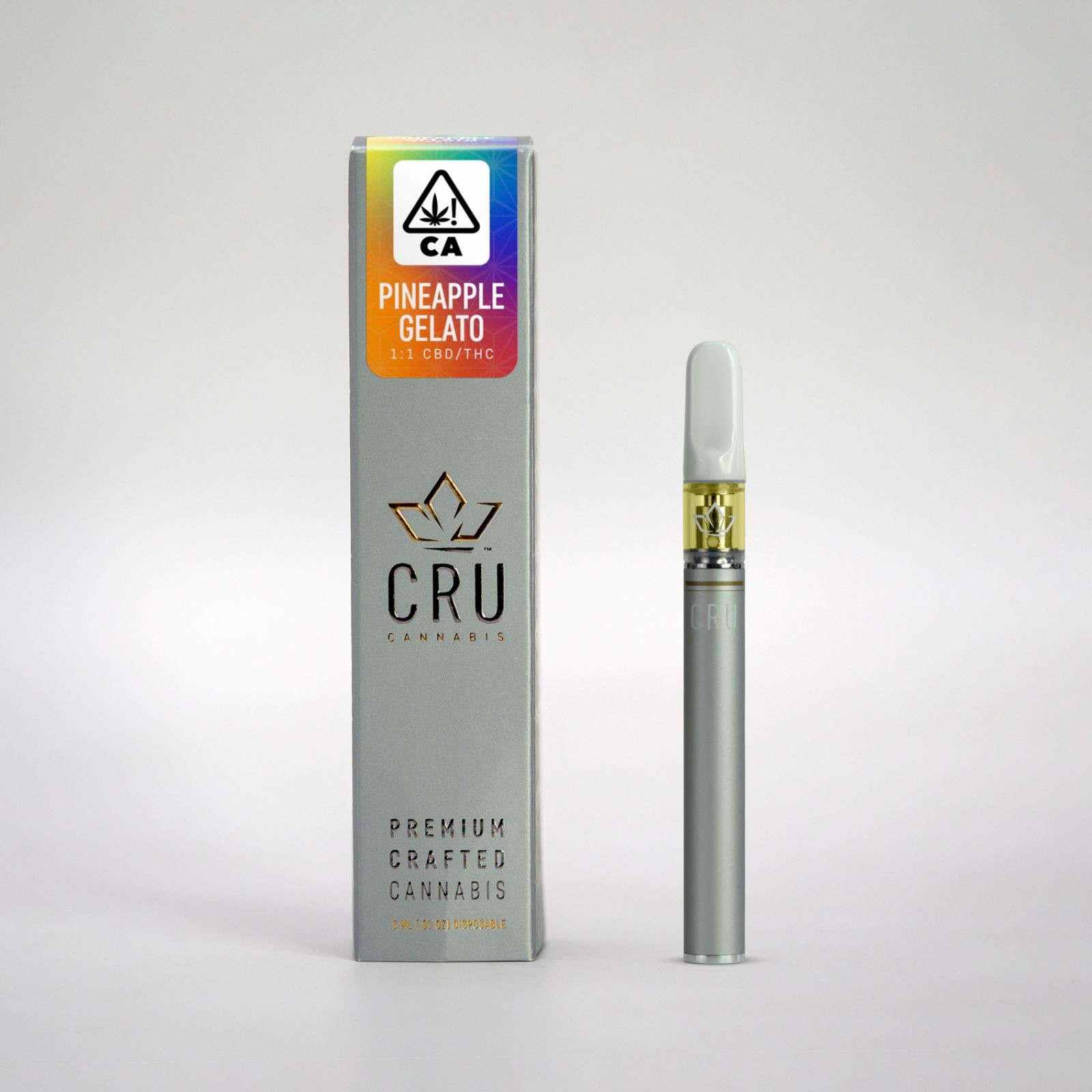CRU Cannabis Pineapple Gelato 11 CBD/THC .3ML Disposable Pen Leafly