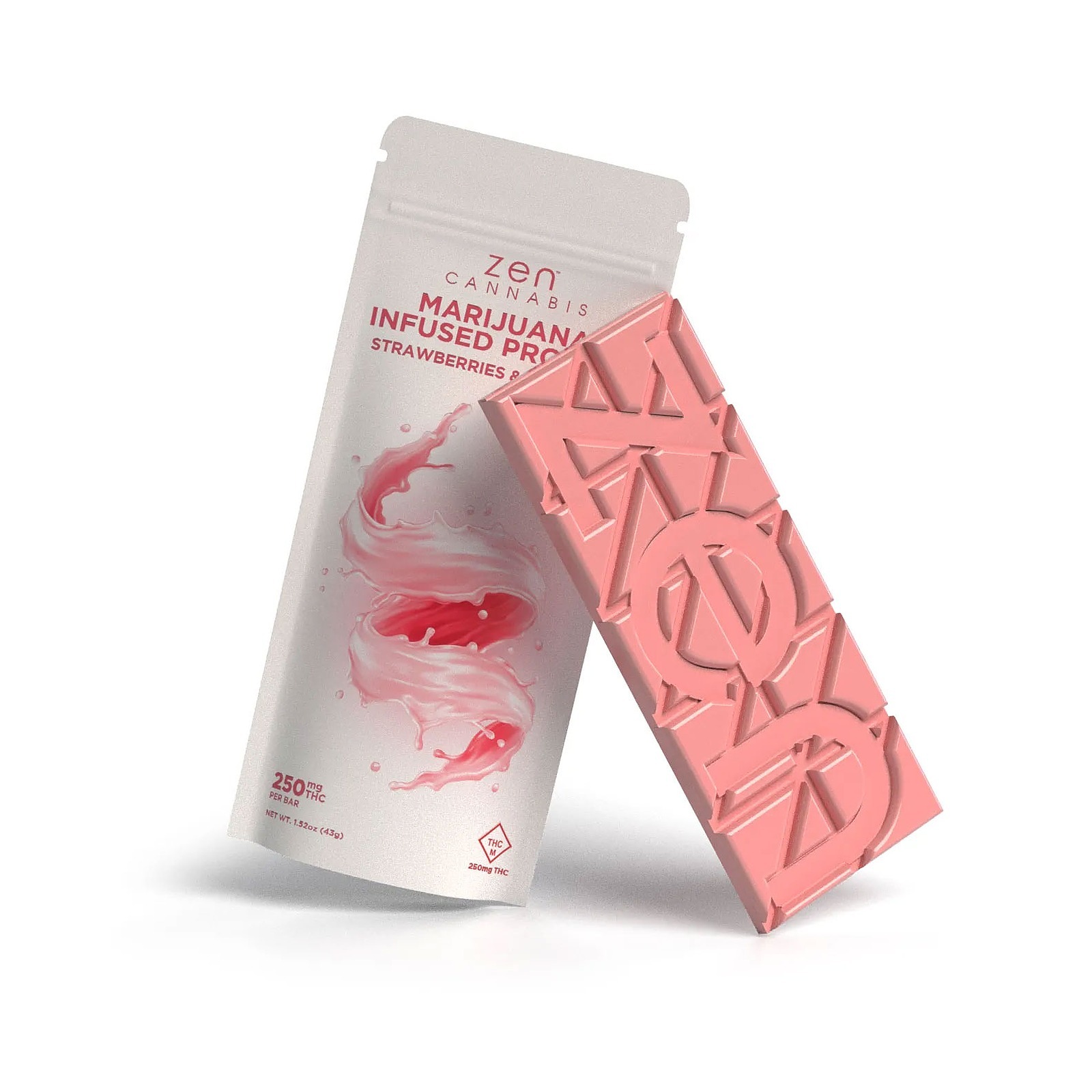 Bison Infused Zen Cannabis 250mg Strawberries & Cream Bar Leafly