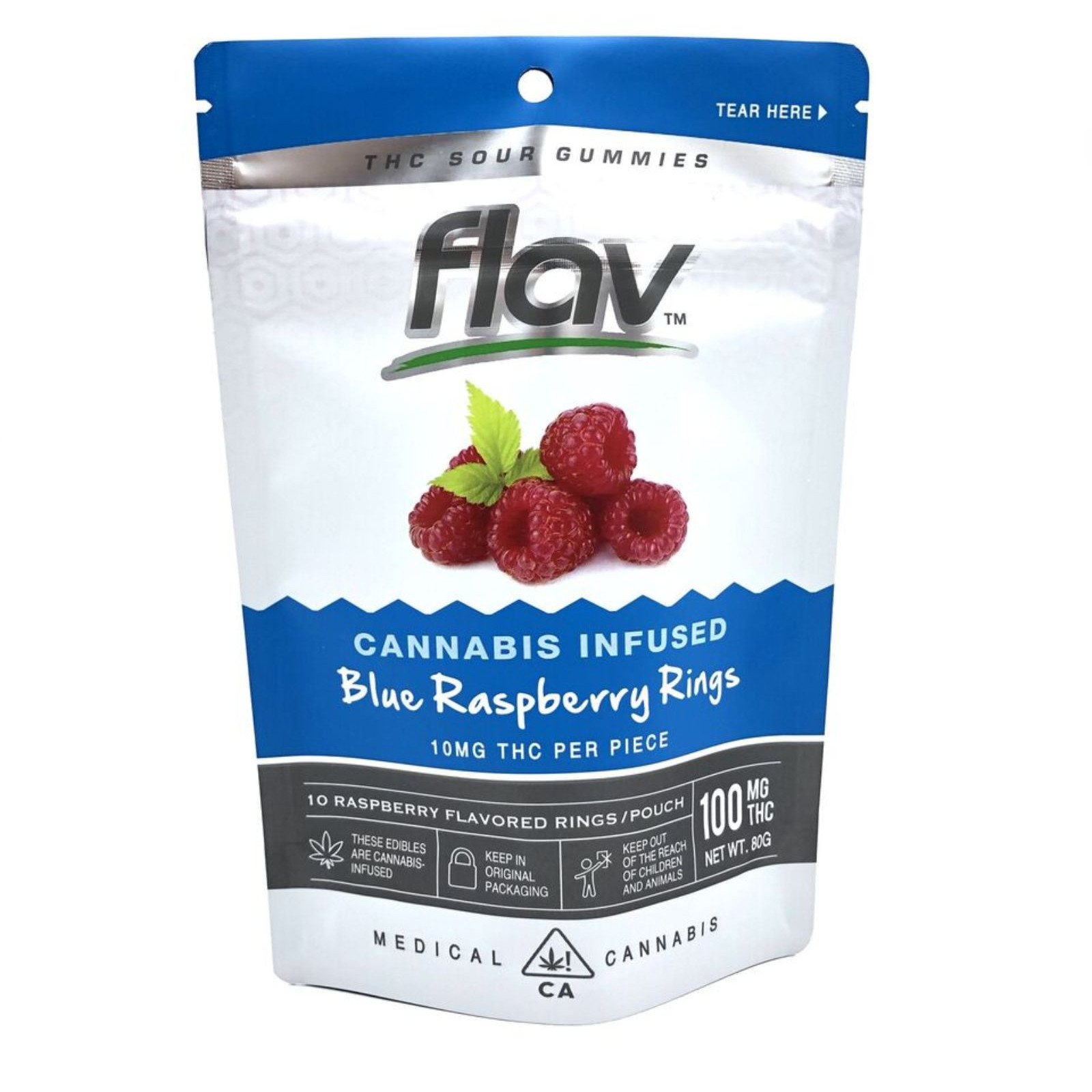 Flav: Blue Raspberry Rings 100mg 10-Pack | Leafly