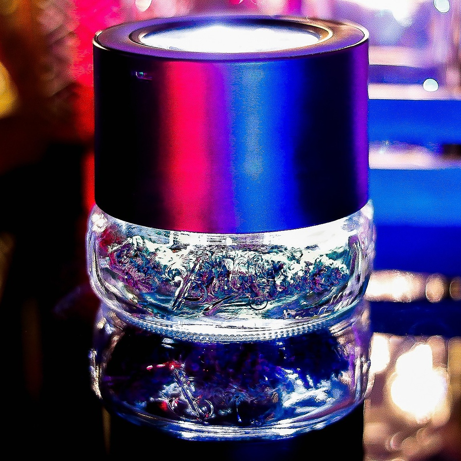 Pot Grinder Weed Led Transparent Glass Seal Storage Jar - Magnifying ...