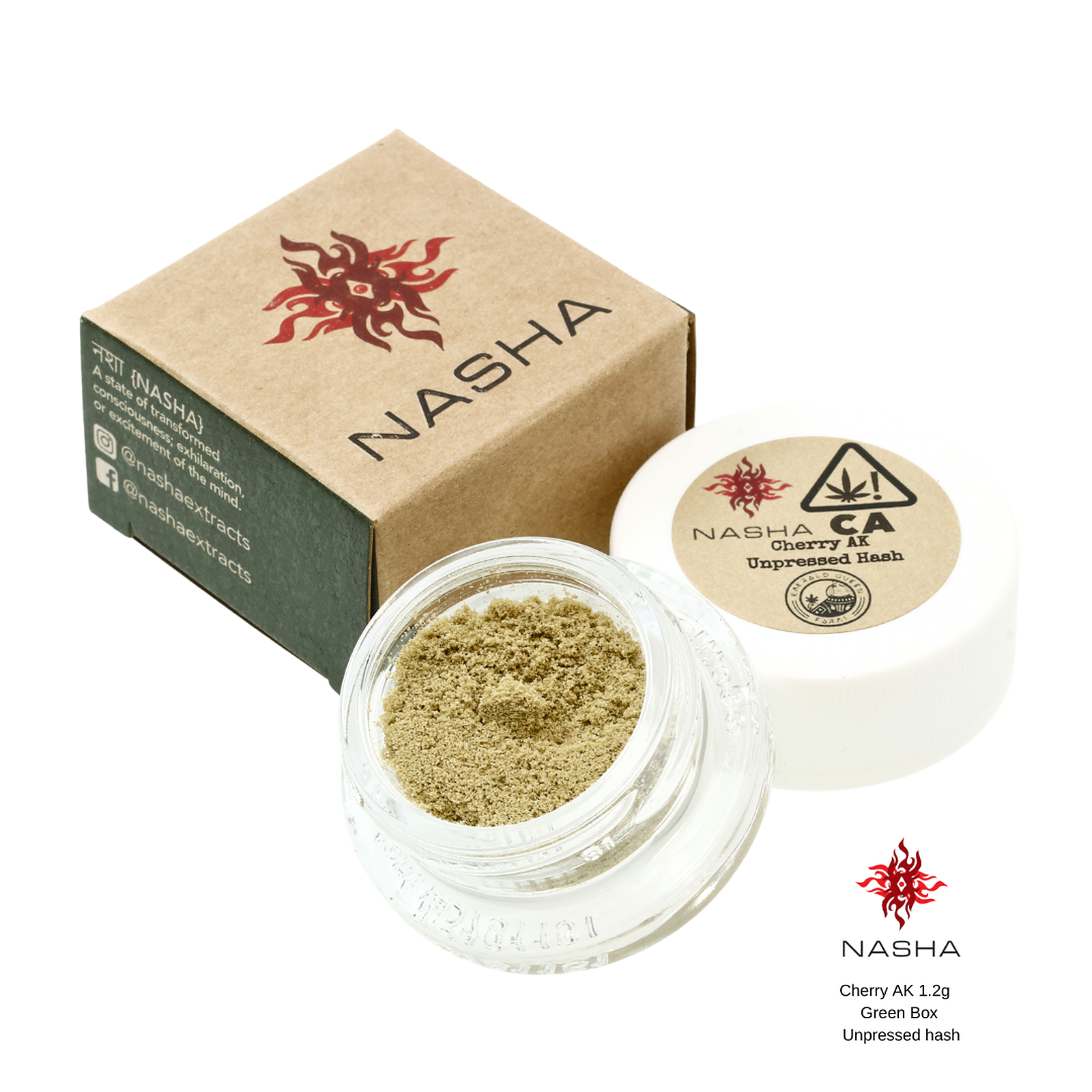 NASHA: Cherry AK 1.2g Green Unpressed Hash (Emerald Queen Farms) | Leafly