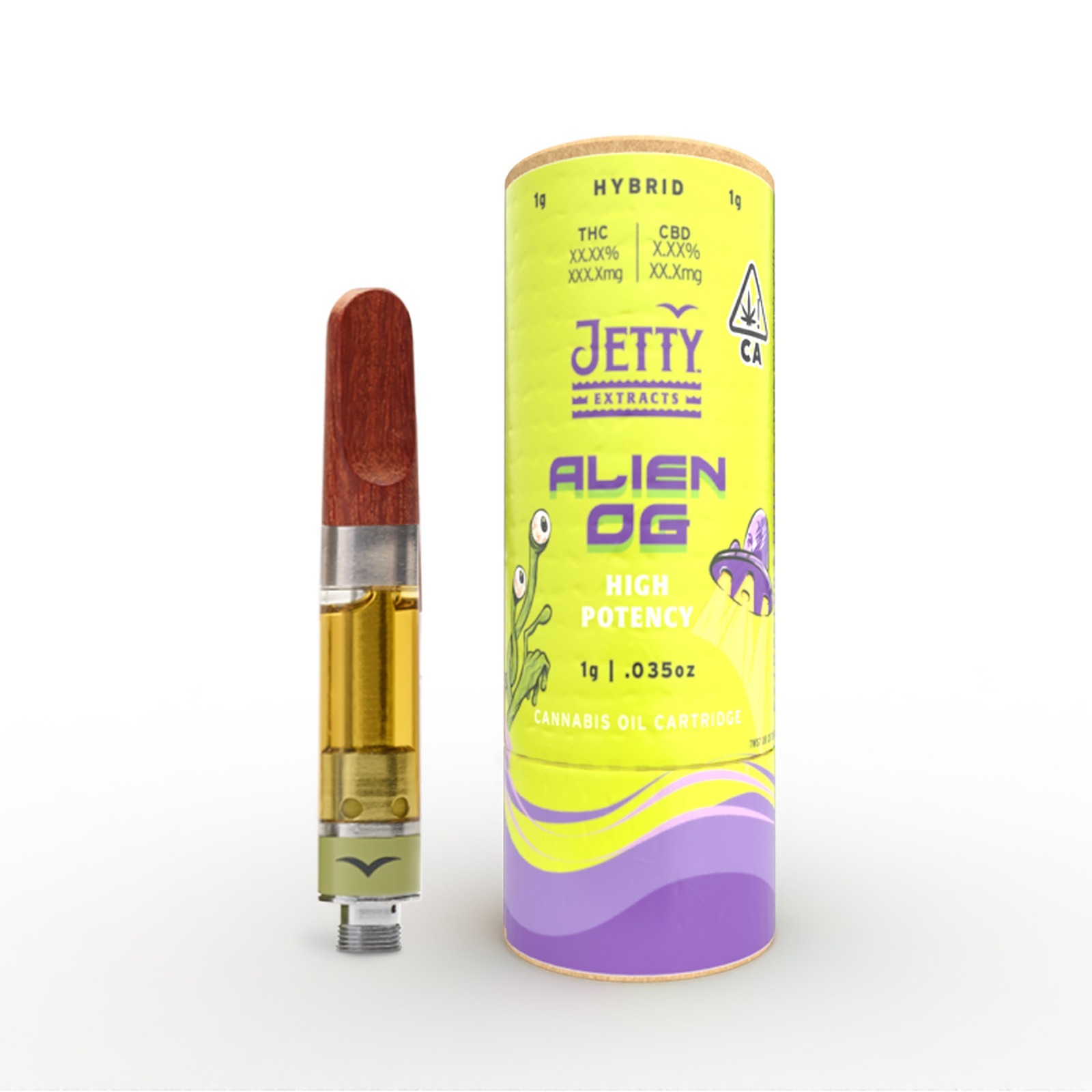 Jetty Extracts Alien OG HIGH THC Cartridge 1g Leafly