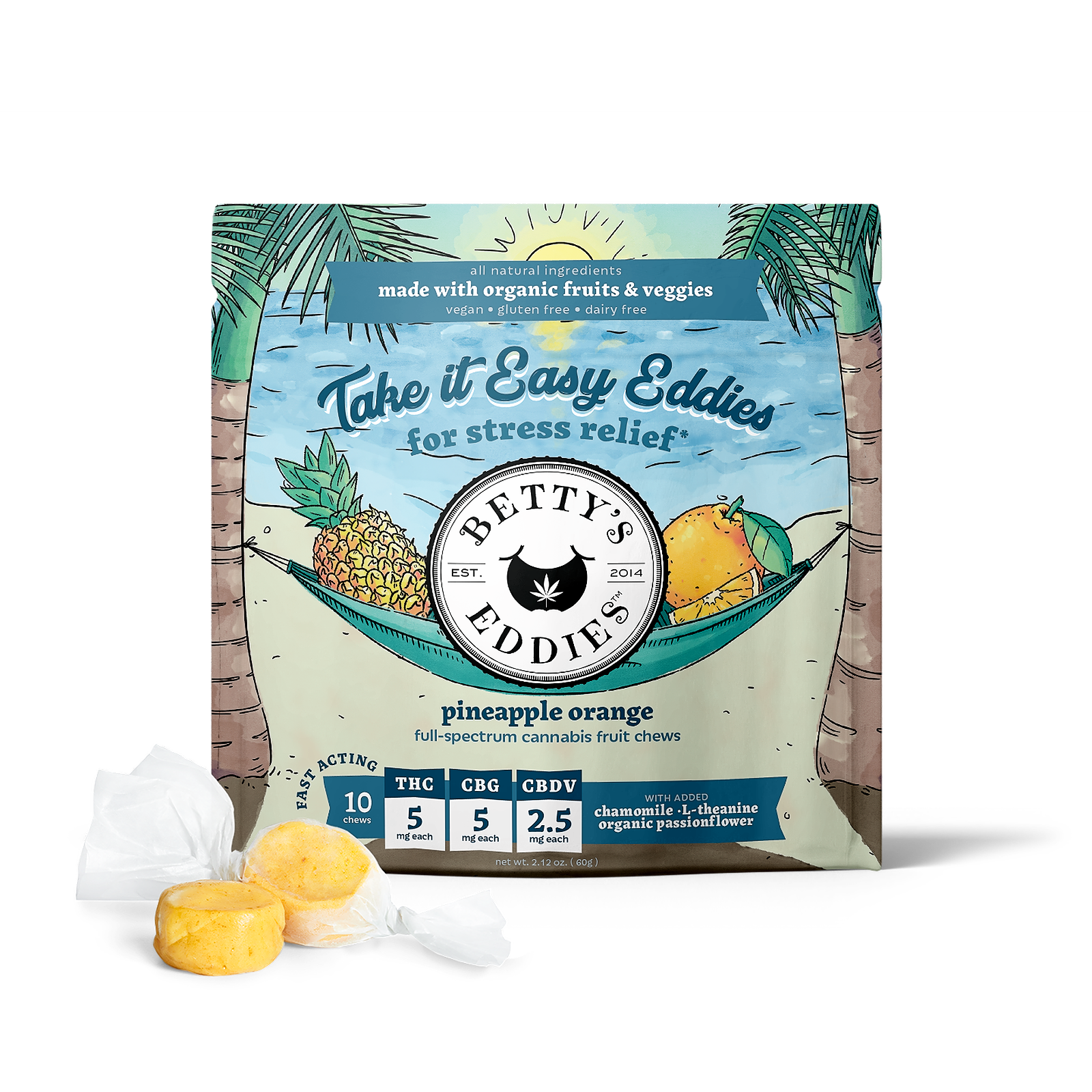 Betty's Eddies: Take It Easy Eddies - Pineapple Orange [10pk
