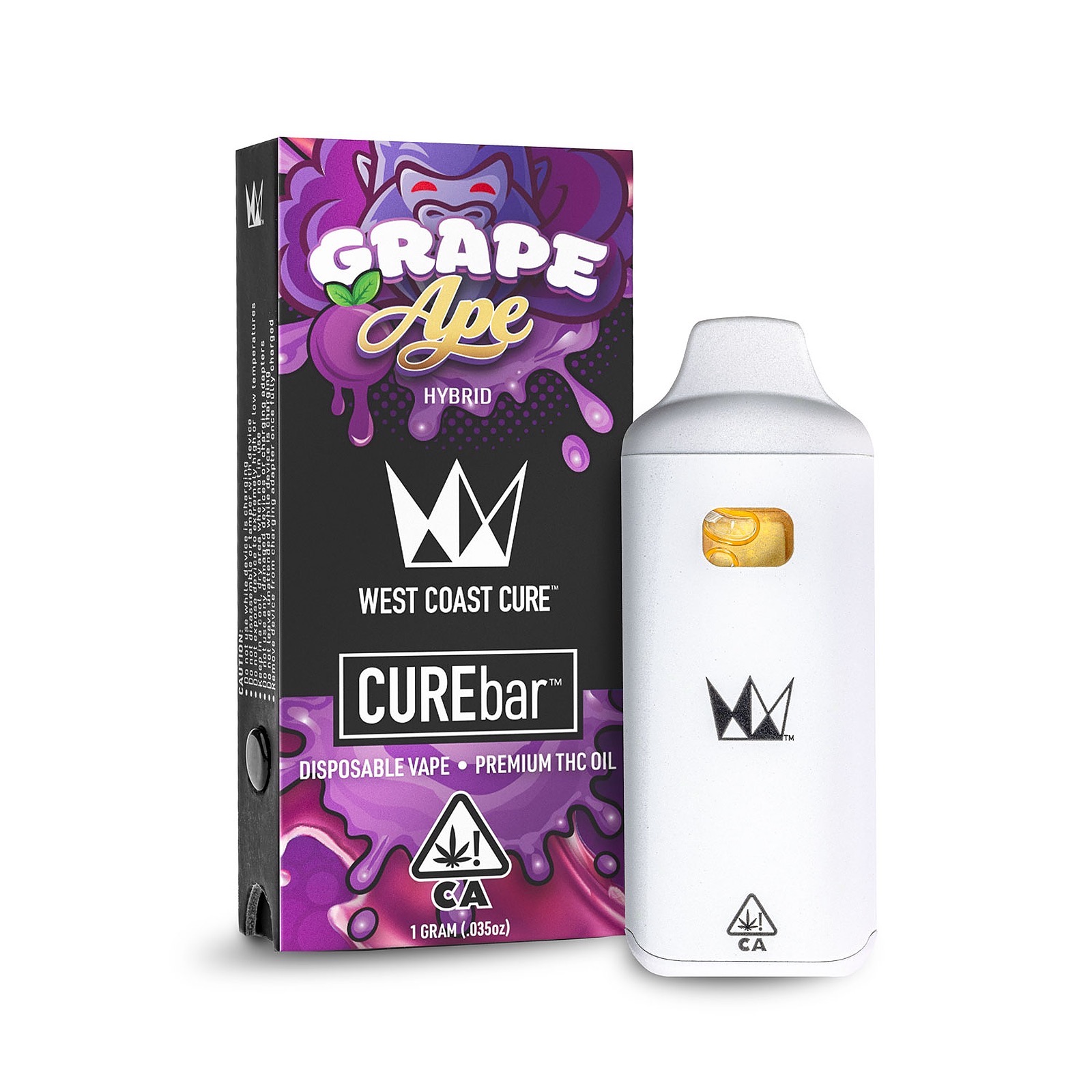 West Coast Cure Grape Ape Disposable CUREbar 1G Leafly