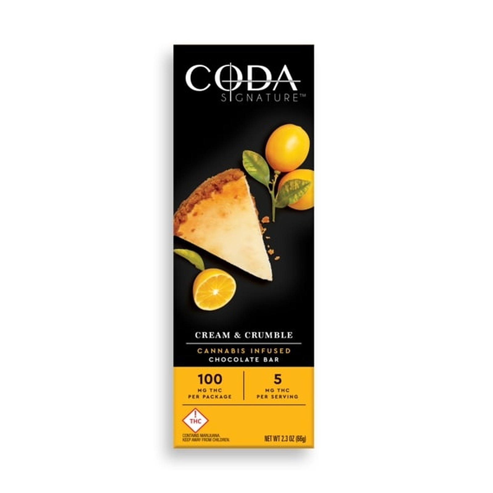 Coda Signature Cream and Crumble Bar, 100mg