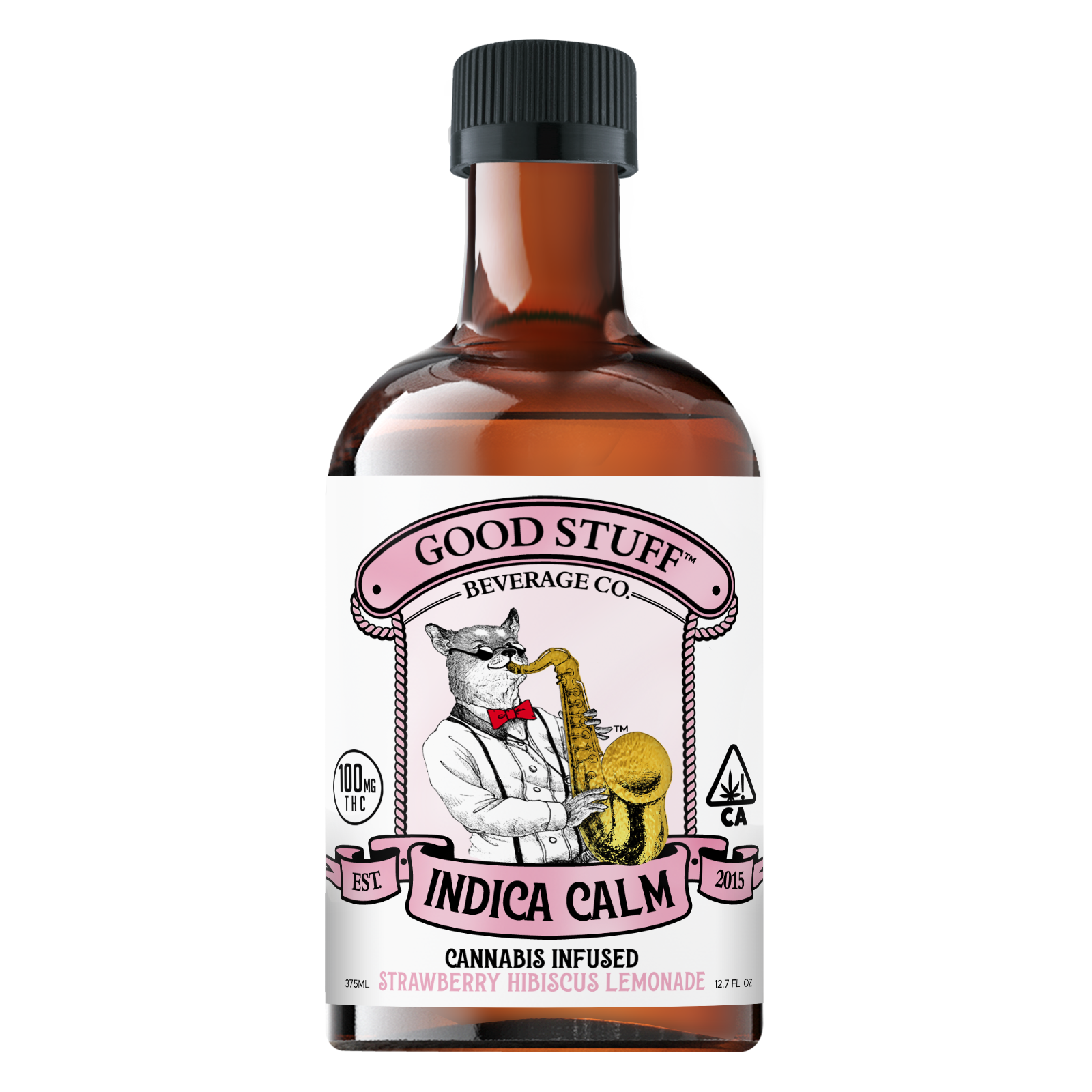 Strawberry Hibiscus Lemonade - Indica Calm - 100MG 12.7oz Bottle