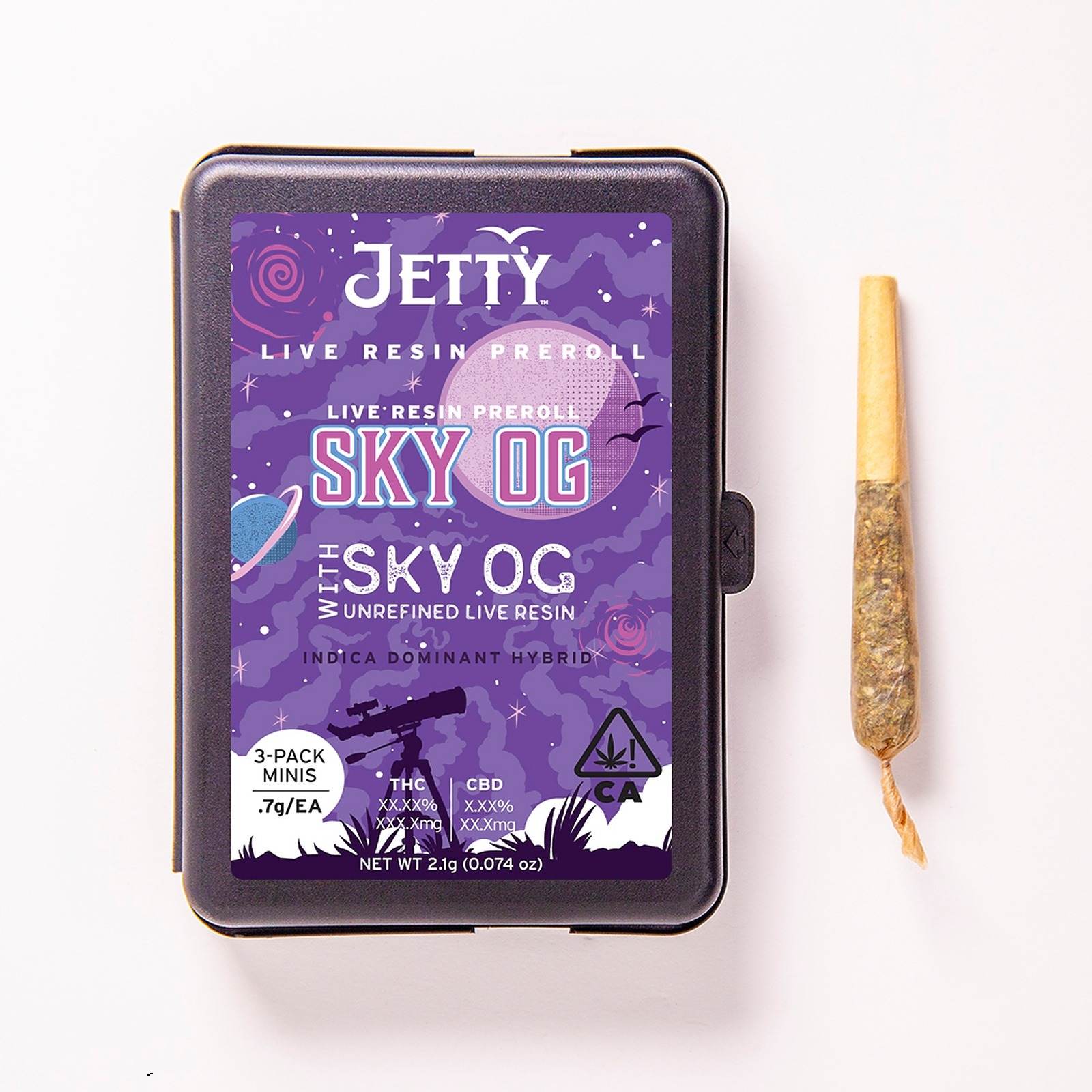 Jetty Extracts Sky OG x Sky OG UNREFINED Live Resin Infused Preroll 3