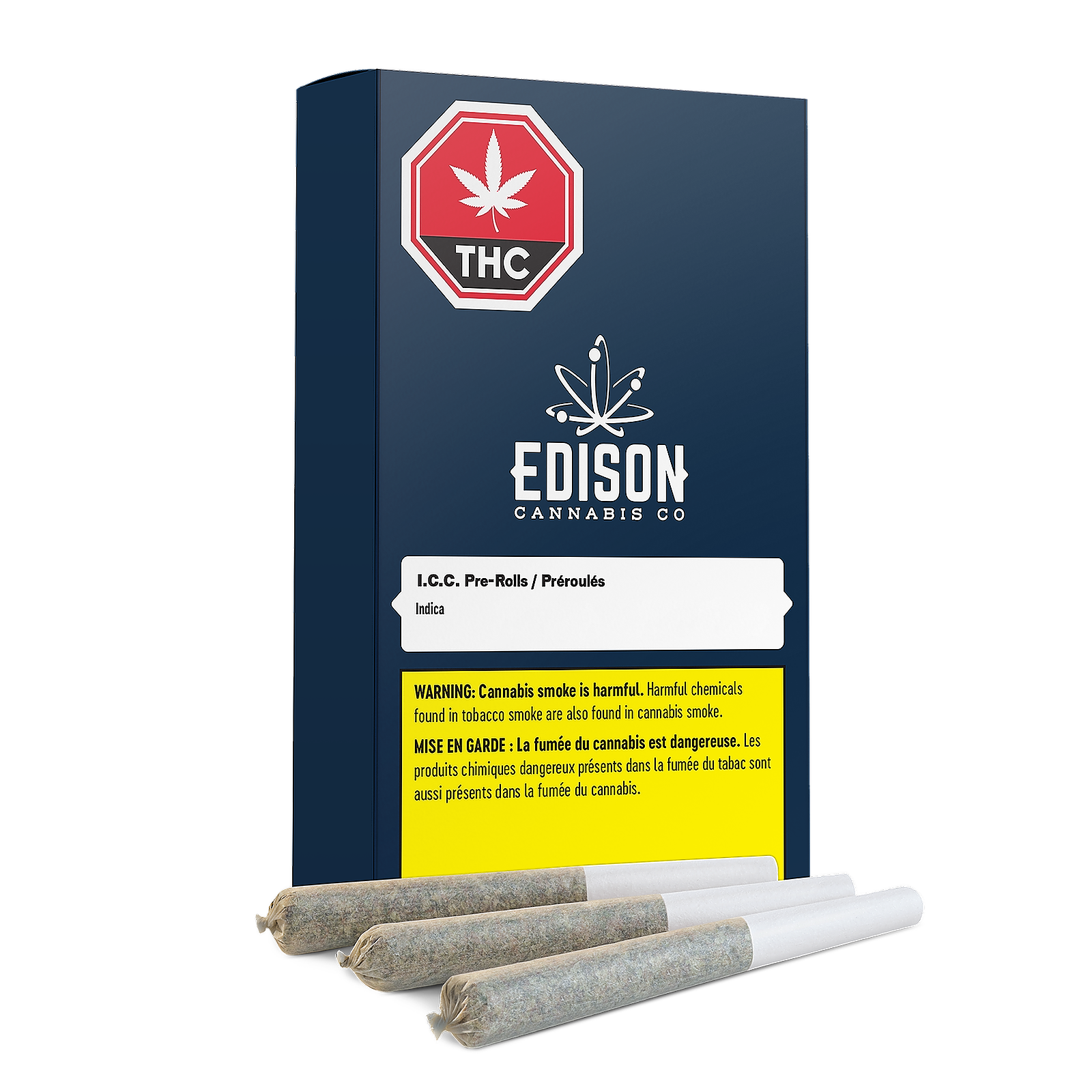 edison tobacco Cannabis Co.: I.C.C. 3 Pack Pre-roll Vauen Pipe - Edison 168