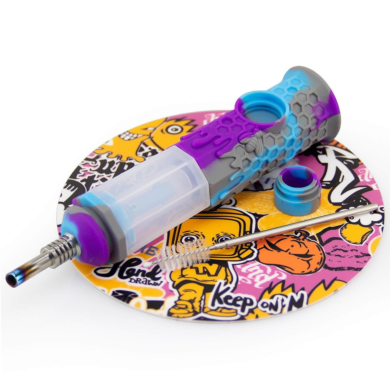 INHALCO Silicone Honey Straw With Dab Mat Leafly