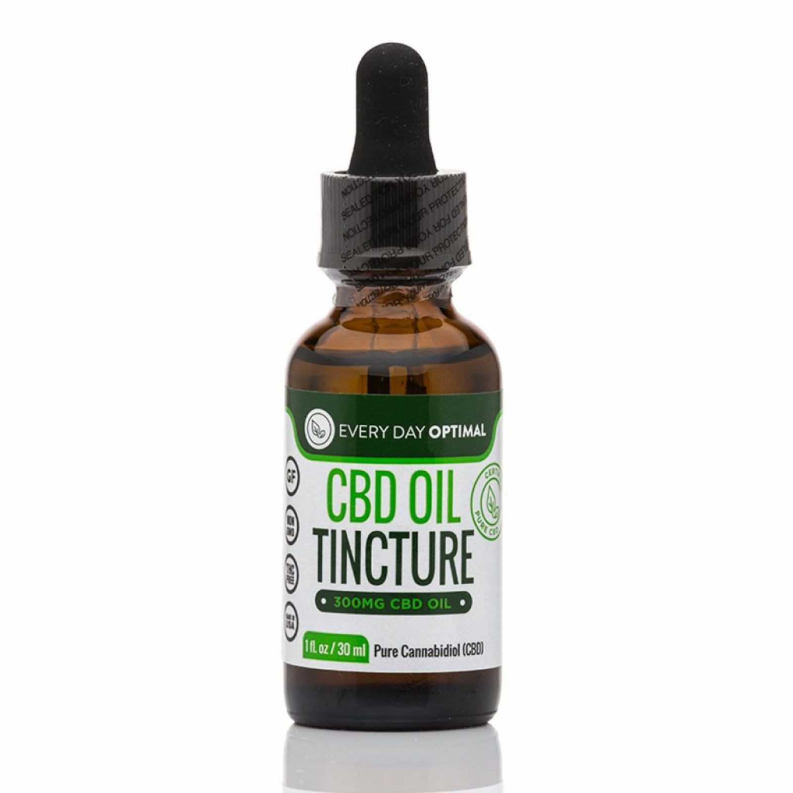 300mg Pure Cannabidiol Oil Tincture, THC Free Hemp CBD Oil