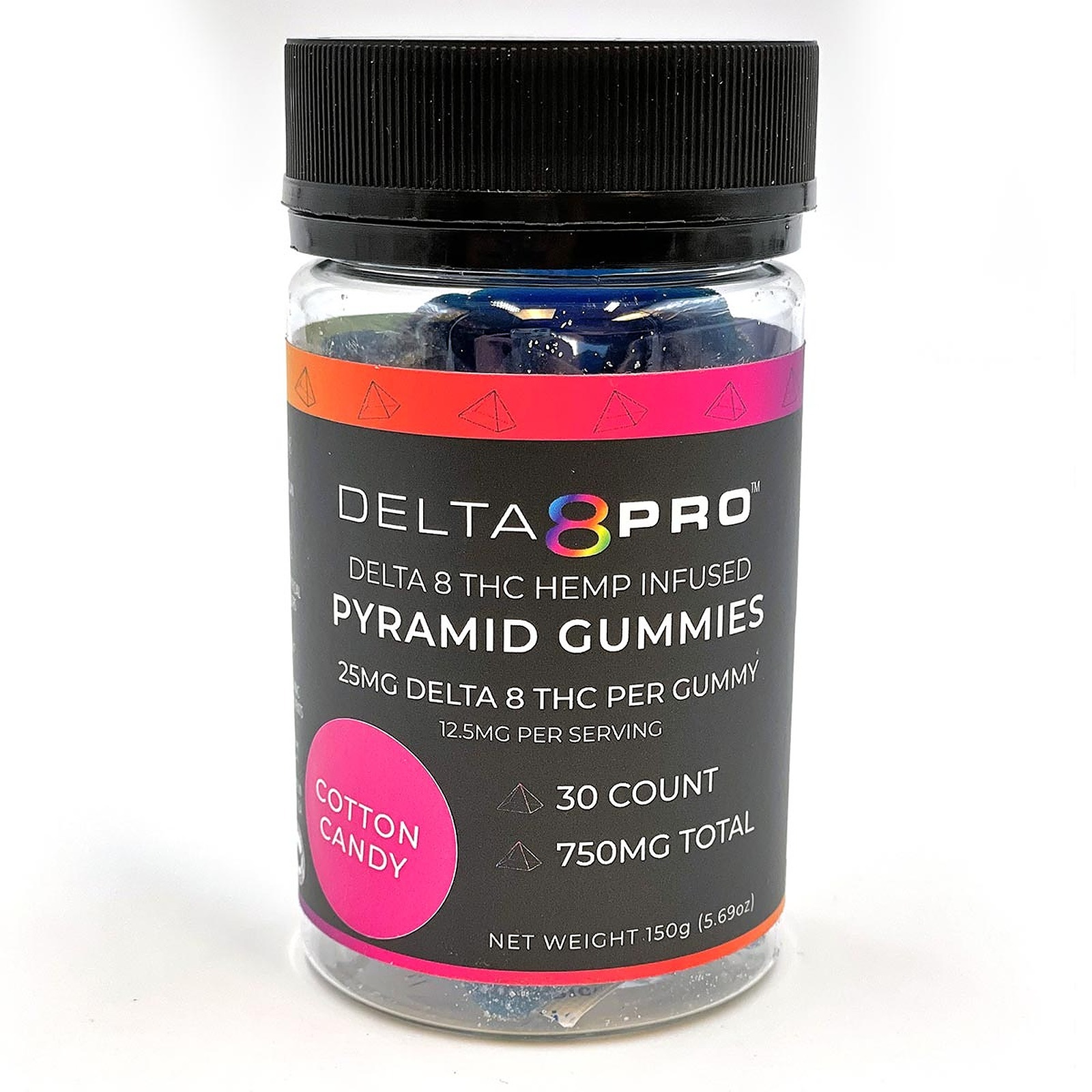 Delta 8 Pro: Delta-8 THC Gummies 25mg - Cotton Candy 30 Count | Leafly