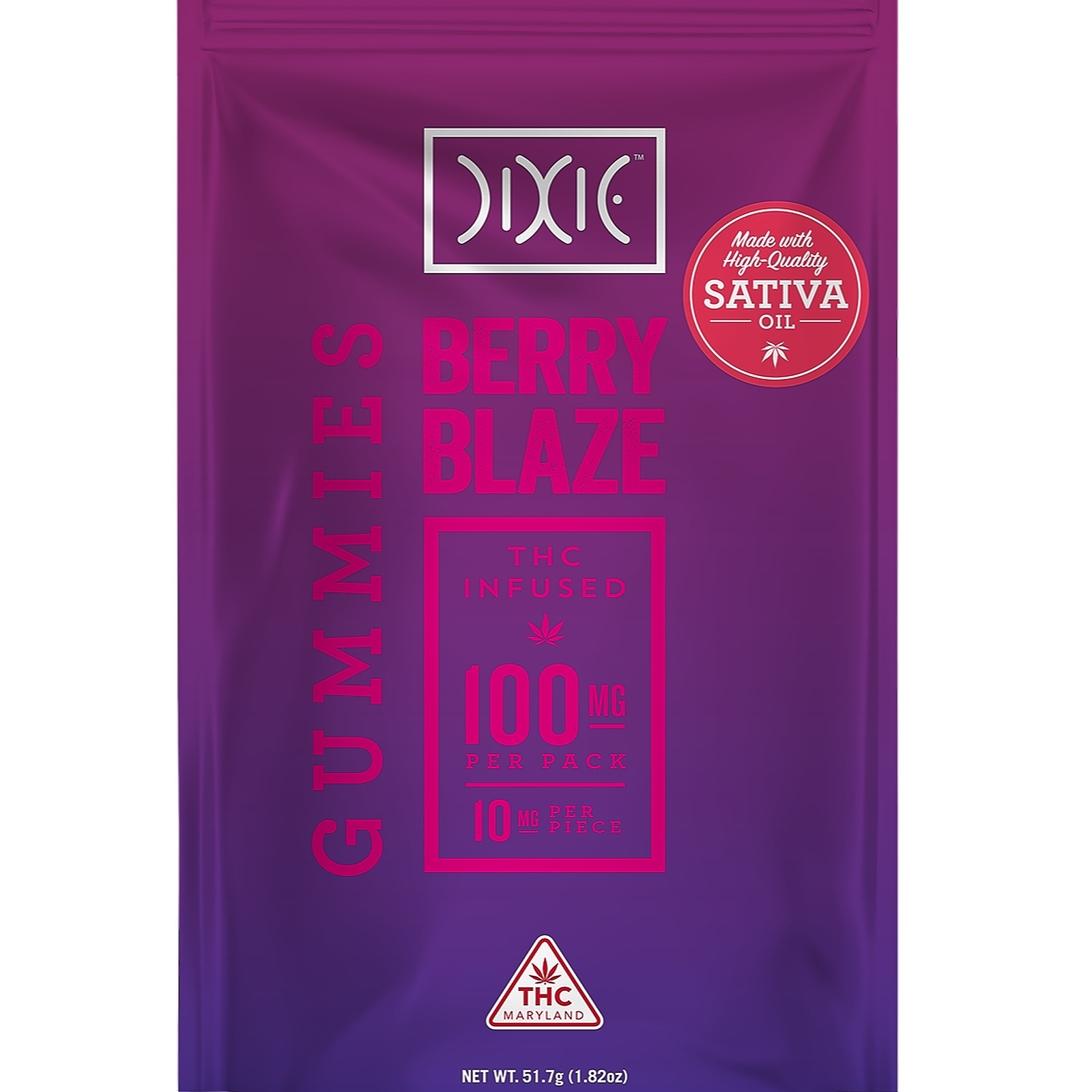 Curio Wellness Dixie Berry Blaze Sativa Gummies [100mg] Leafly