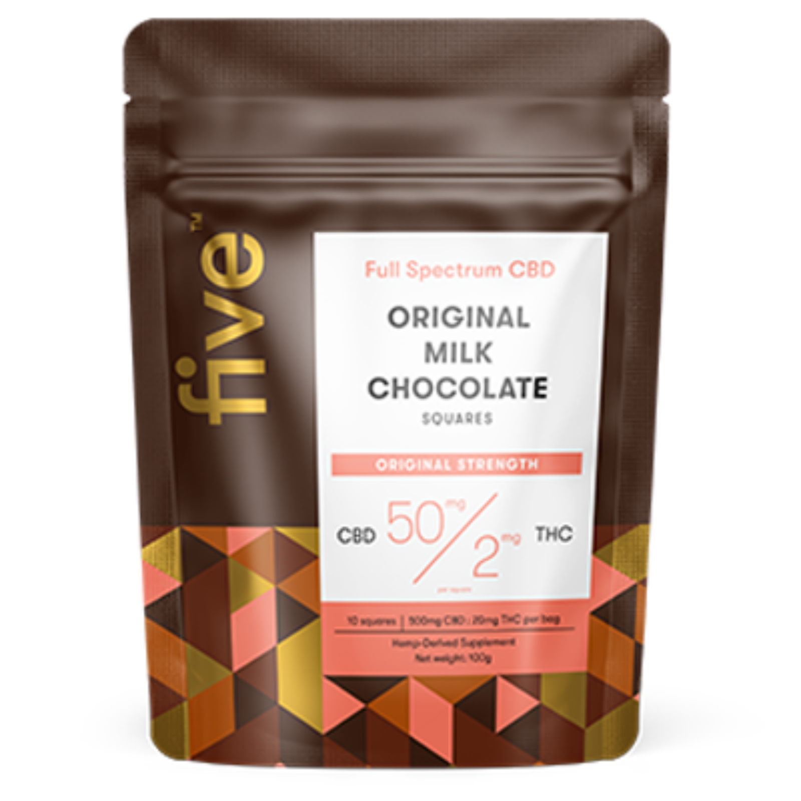 five\u2122: CBD+THC 50mg Milk Chocolate | Leafly