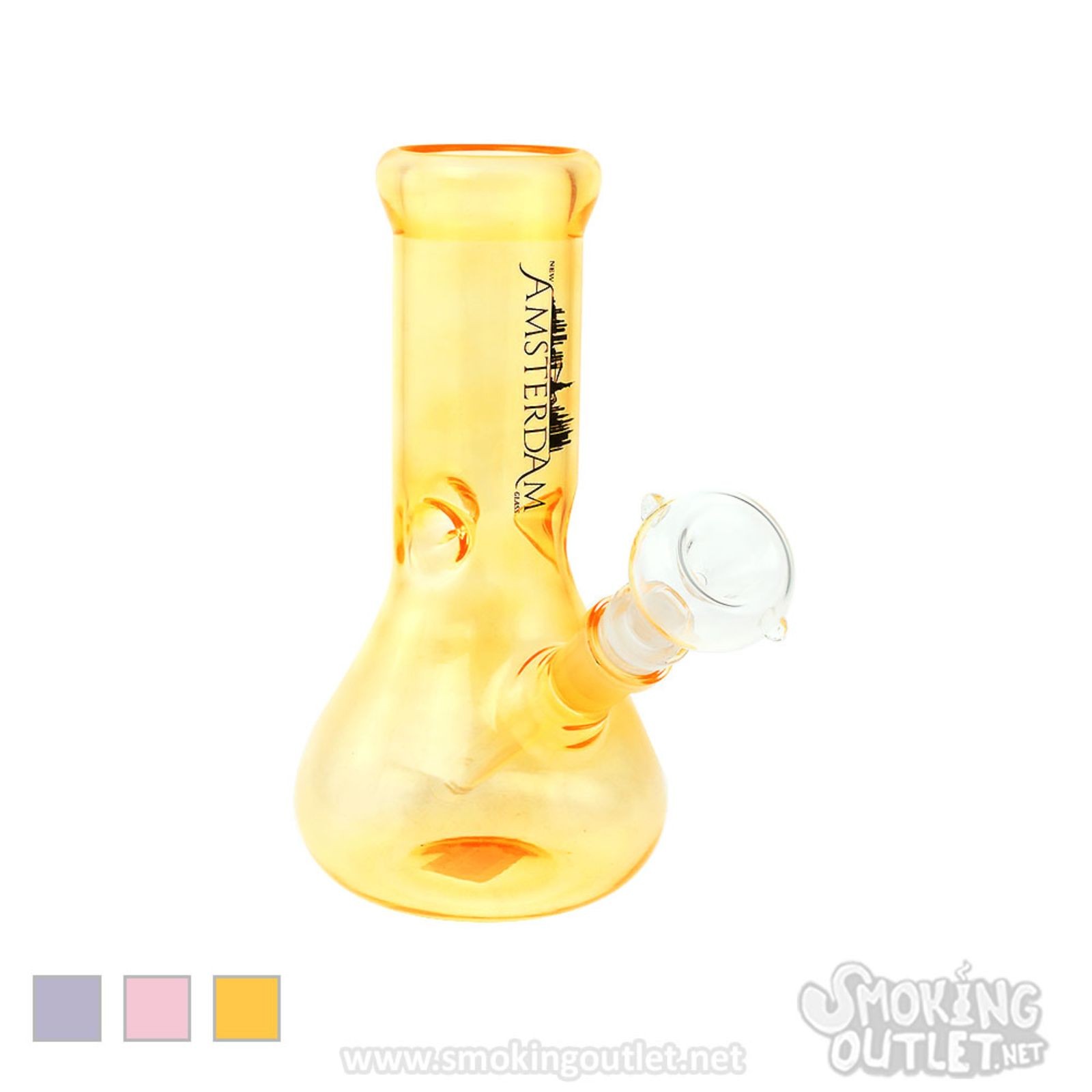 Smoking Outlet Mini Highlight Beaker Bong by New Amsterdam Glass Leafly