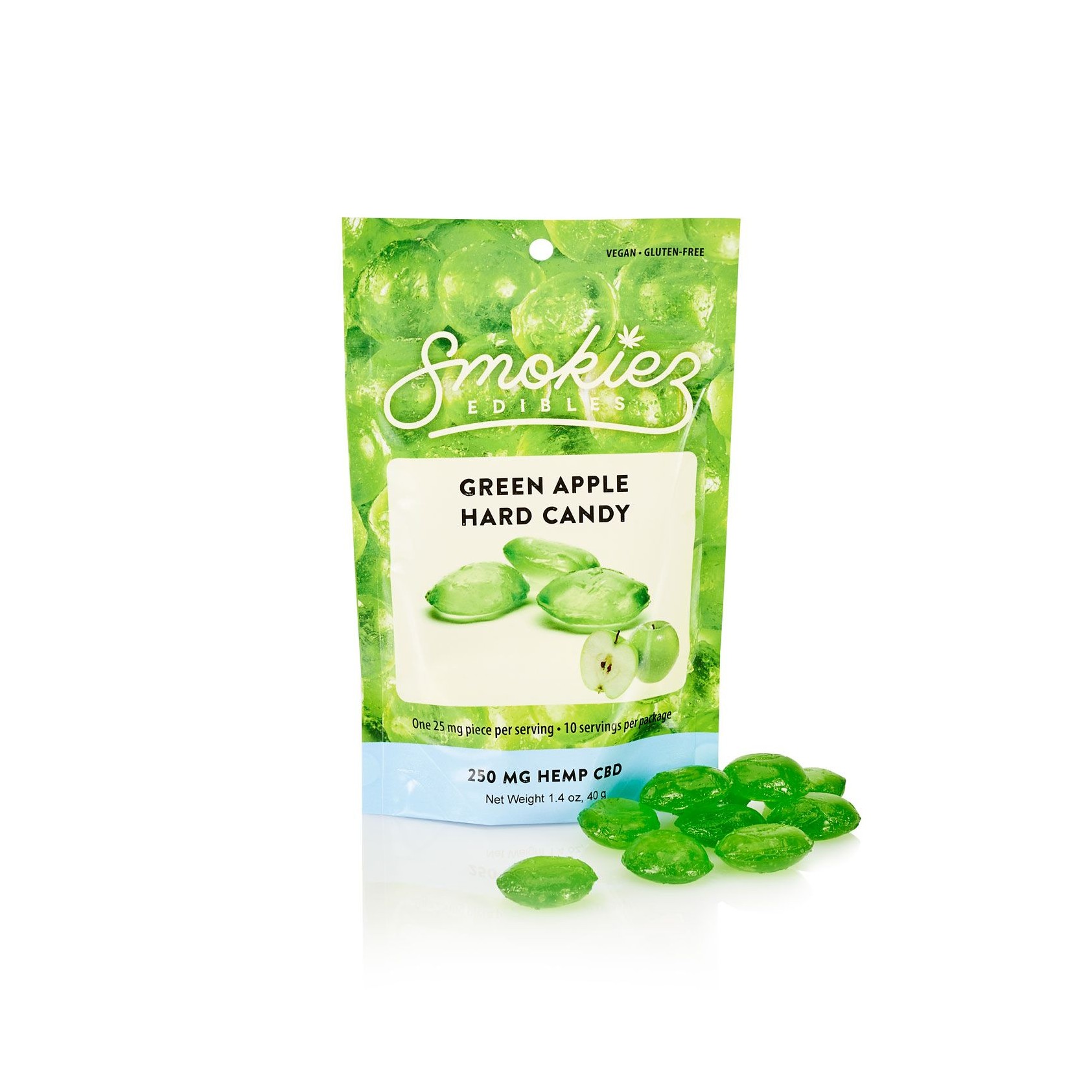 Smokiez Edibles Green Apple Hemp CBD Hard Candy, 150mg CBD Leafly