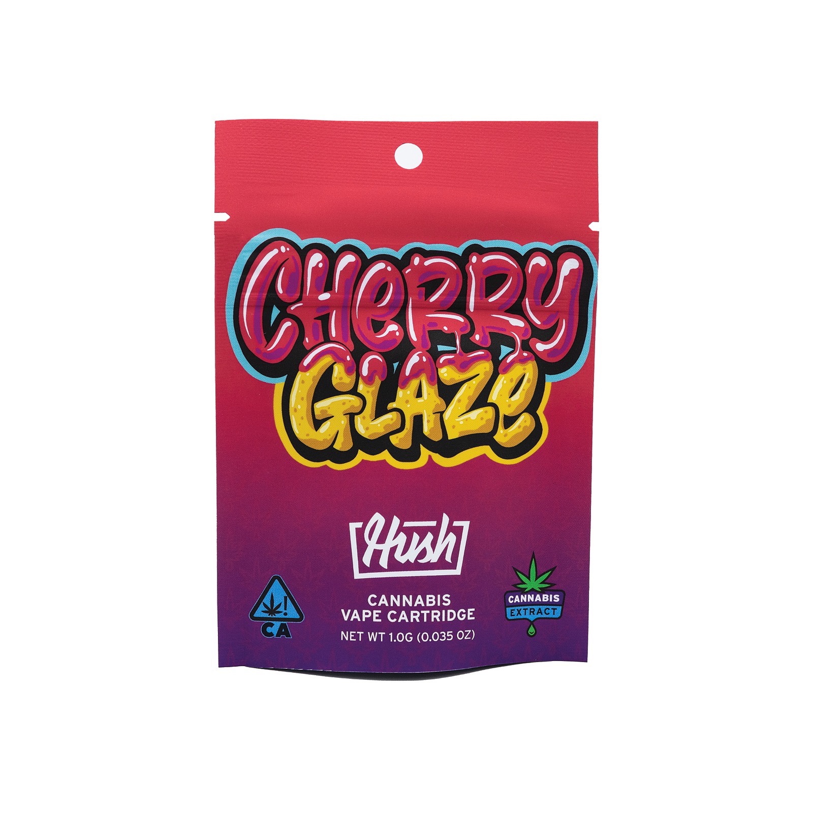 HUSH Cherry Glaze Flavored Distillate Vape Cartridge 1g Leafly