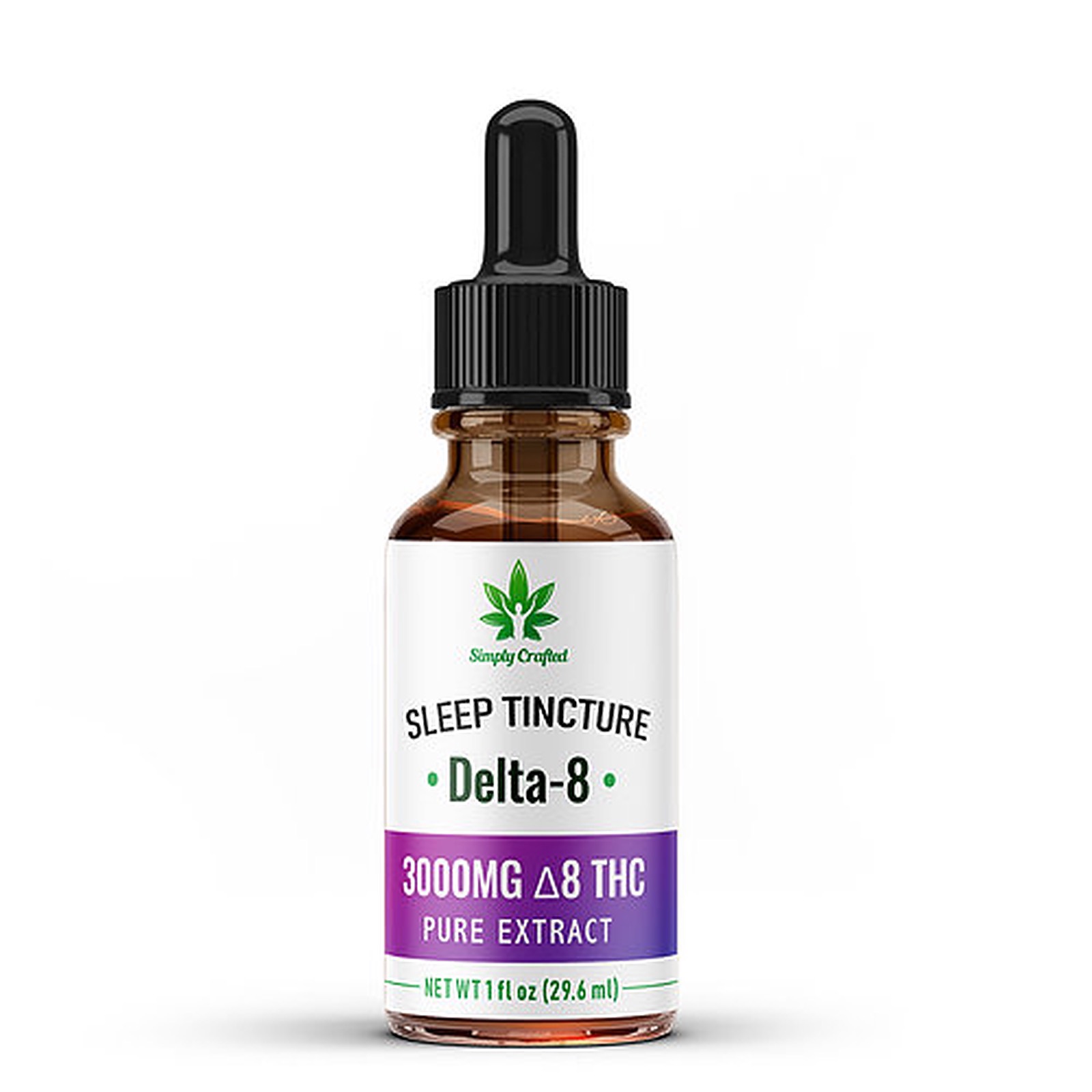 Simply Crafted: Delta-8 THC Tincture For Sleep | 3000mg | Leafly