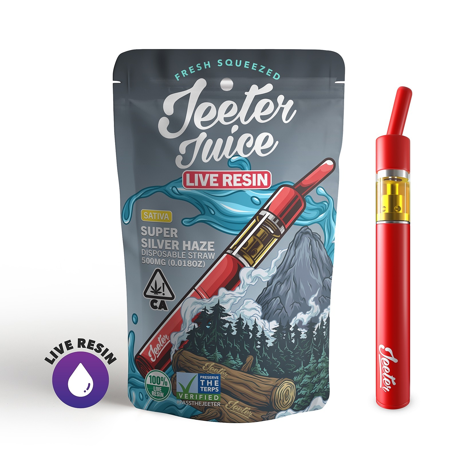 Jeeter Super Silver Haze Jeeter Juice Disposable Live Resin Straw