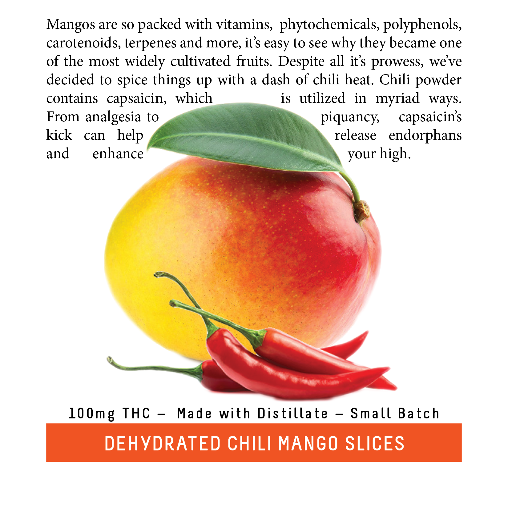 100mg THC Dried Chili Mango Slices Leafly