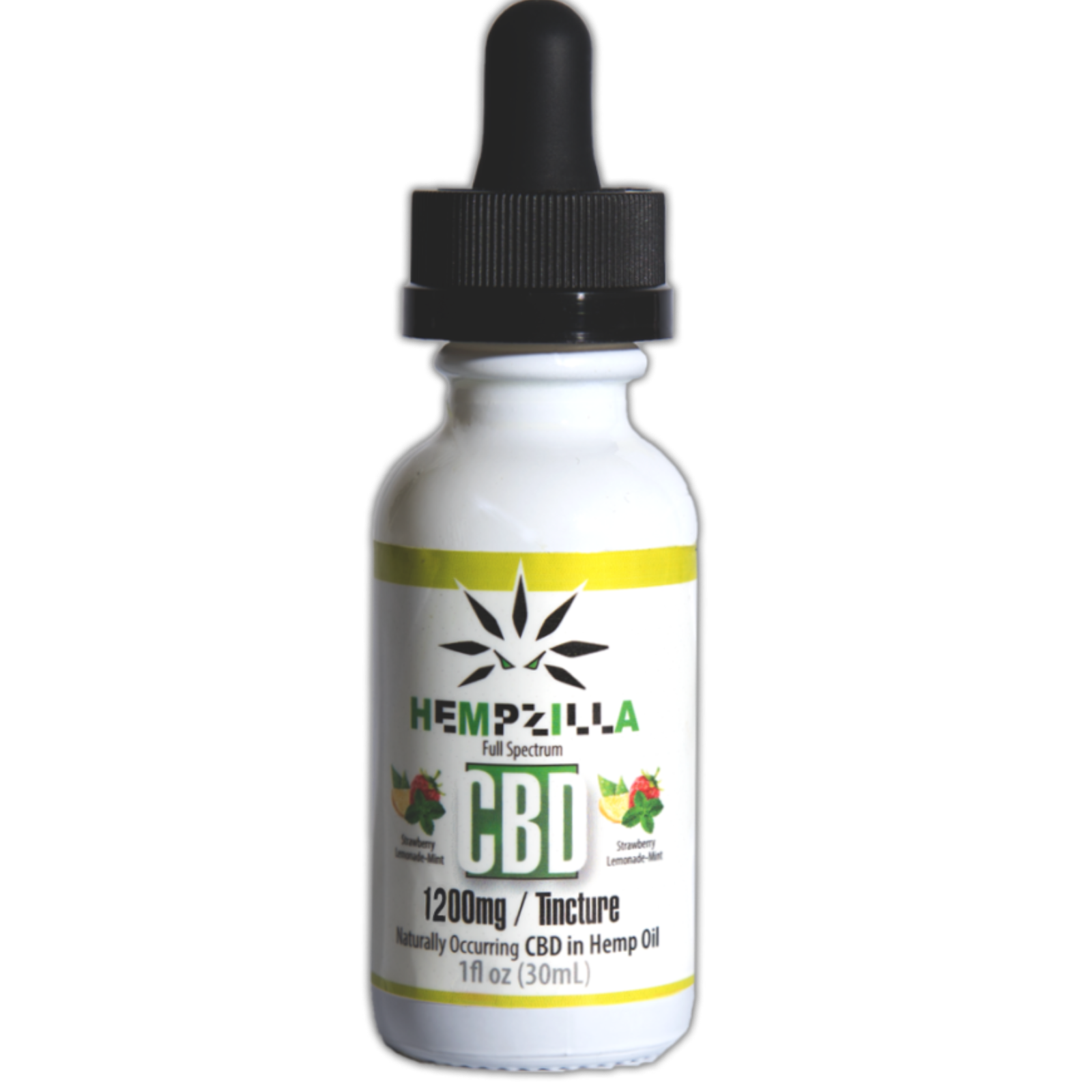 Hempzilla CBD Hempzilla CBD Tincture 1200mg Strawberry Lemonade Leafly