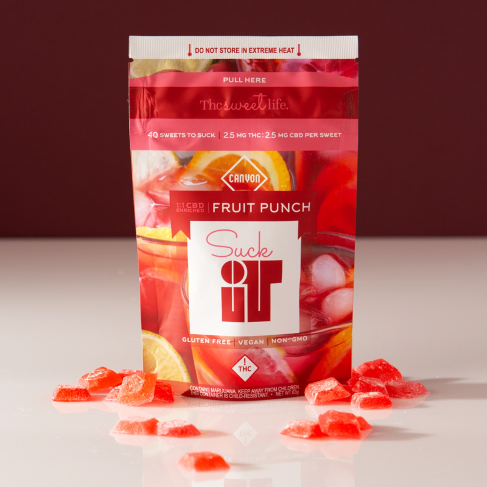11 Fruit Punch Suck It Hard Candies 200mg 40pack Leafly