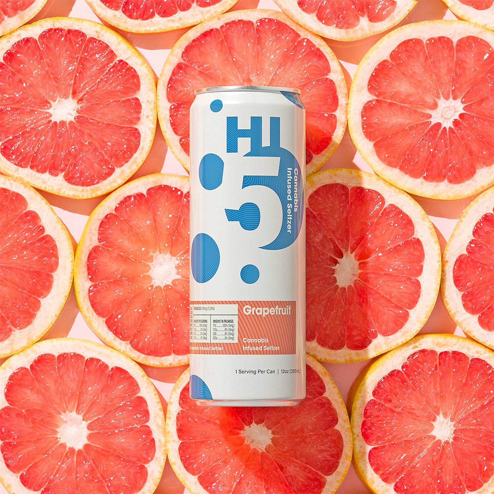 Hi5 Hi5 Cannabis Seltzer Grapefruit 5mg Leafly