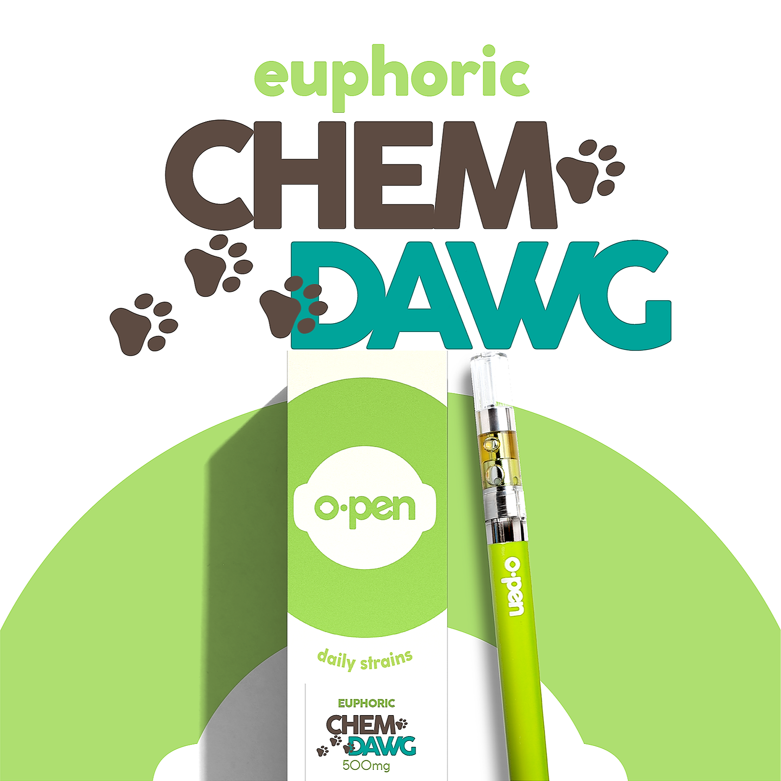 O.pen O.pen Daily Strains Chemdawg (Euphoric) 500mg Leafly