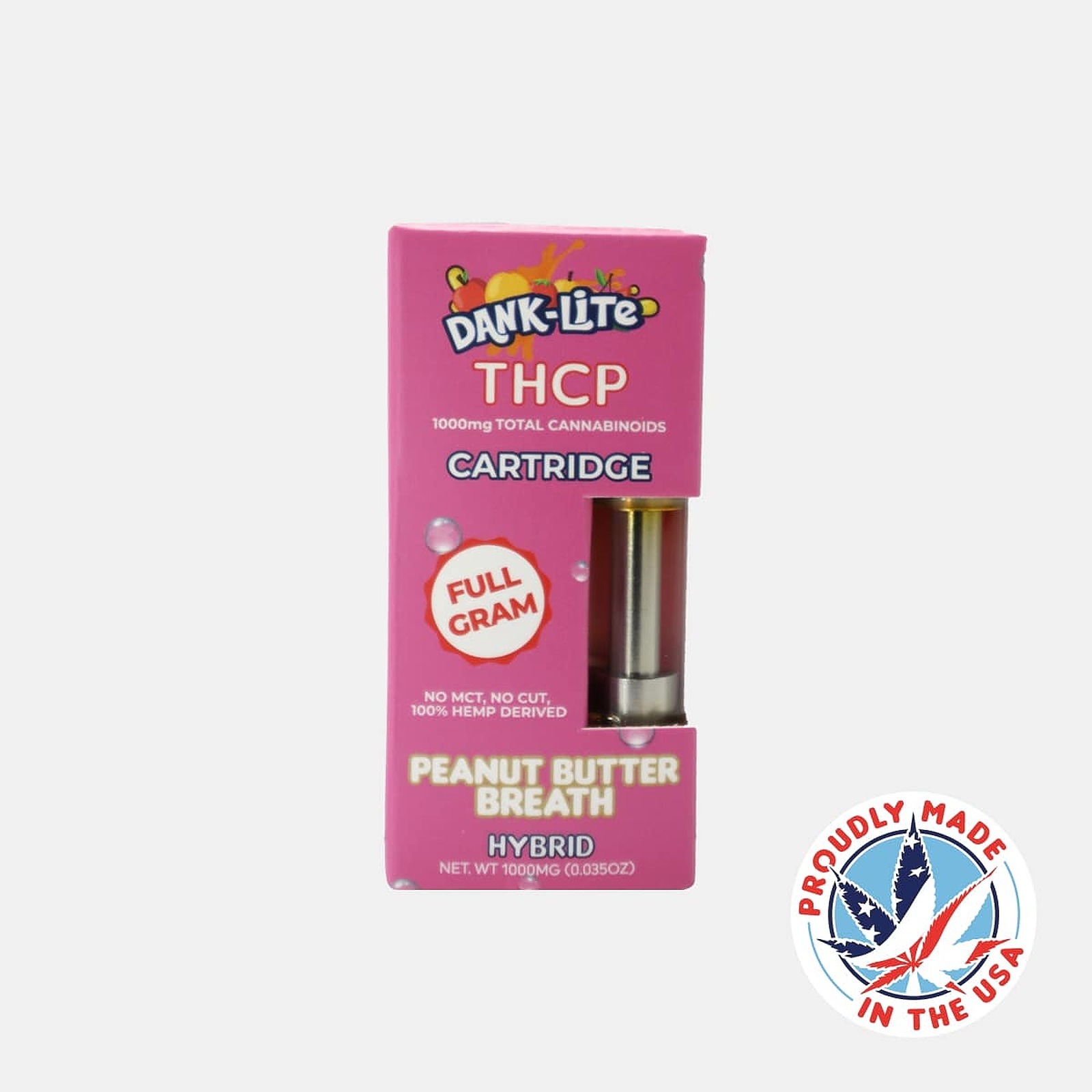 DankLite THCP Vape Cartridge Peanut Butter Breath (Hybrid) Leafly