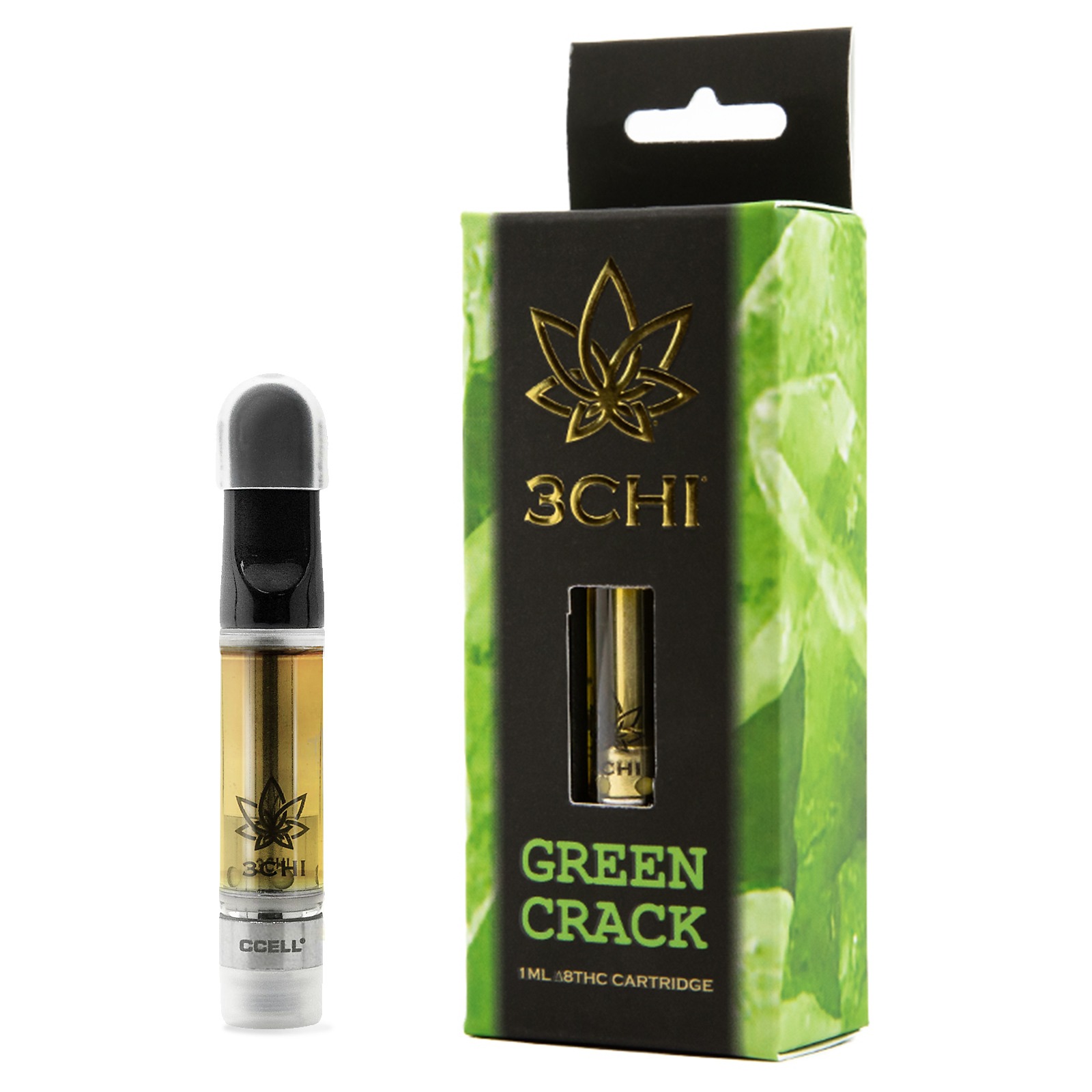 3CHI: Delta 8 Cartridge - Green Crack - 1ml | Leafly