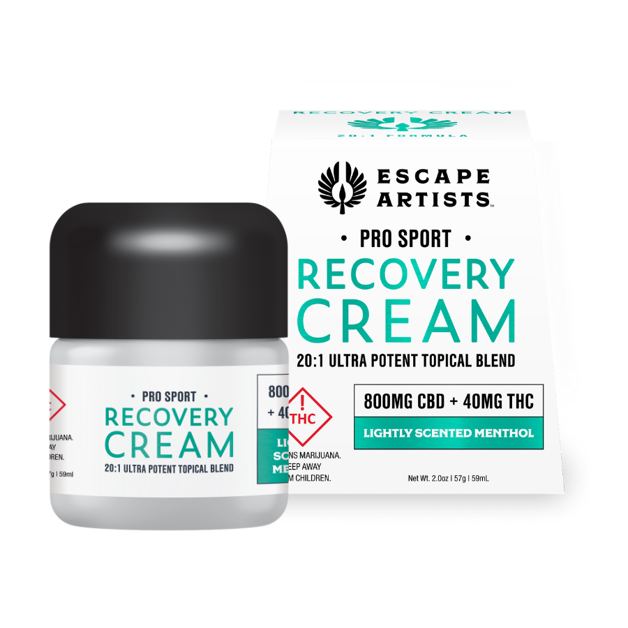 20:1 Relief Cream - Unscented [2oz] (800mg CBD/40mg THC), Escape Artists