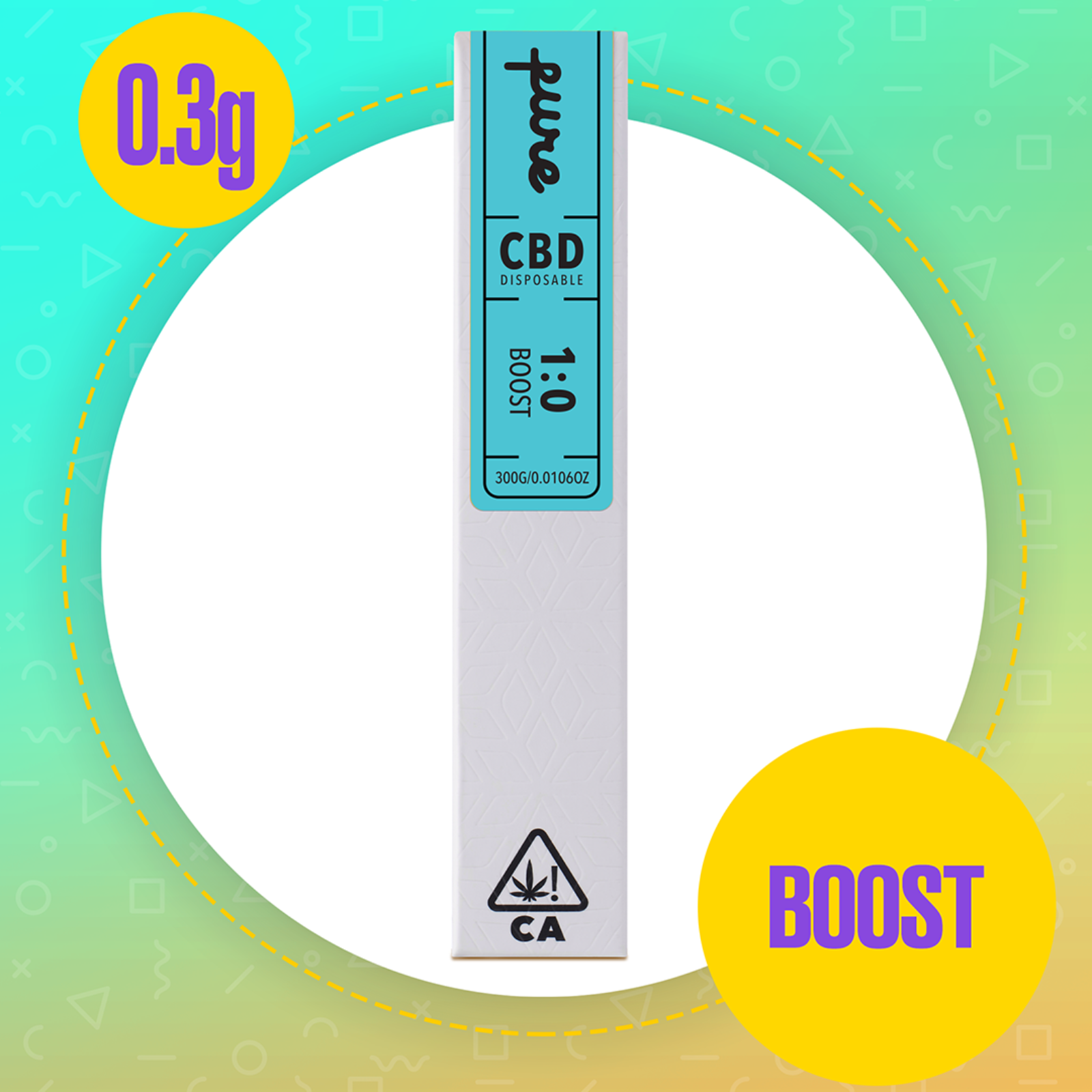 Pure Vape Pure Disposable CBD 10 Boost [Frozen Grape] Leafly