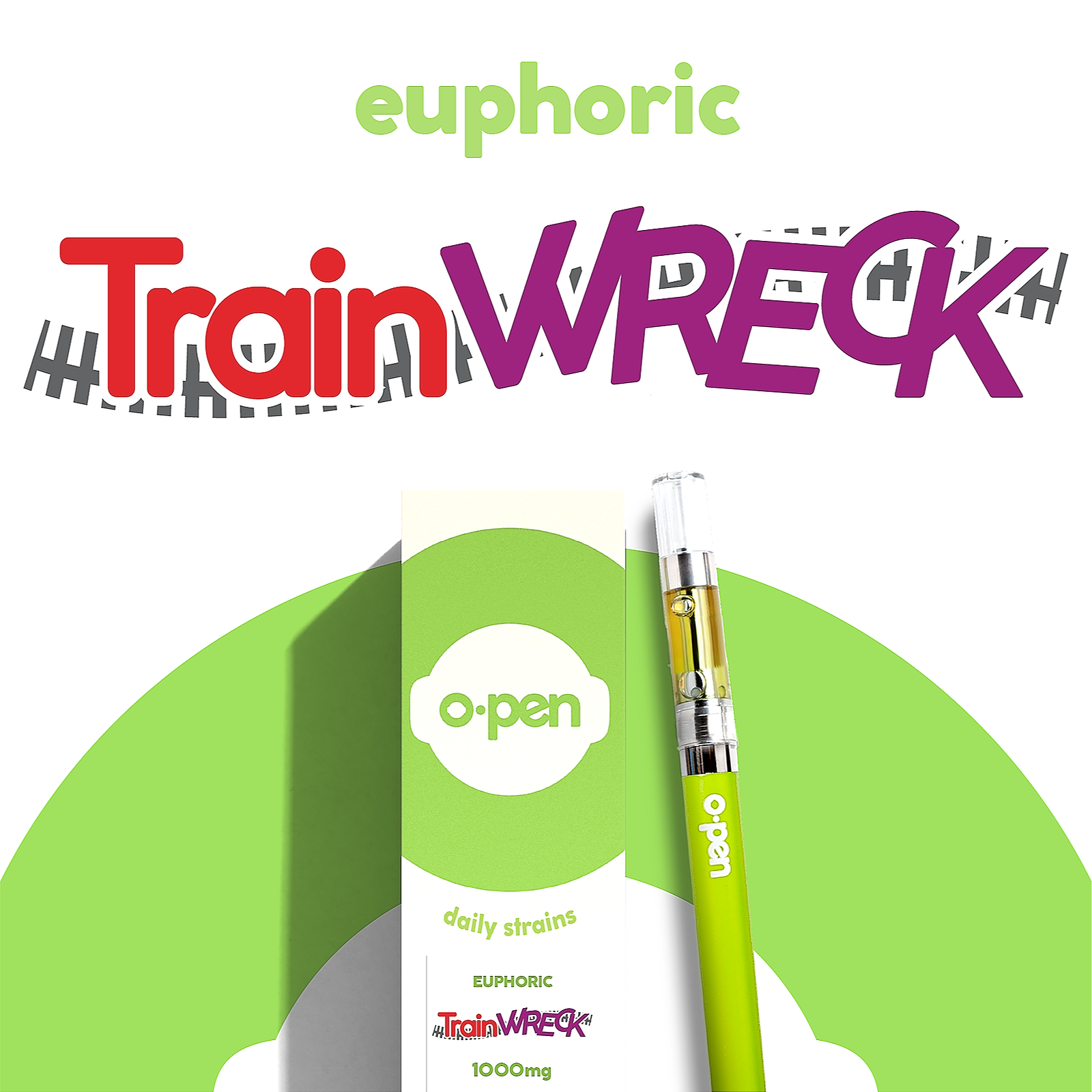 O.pen O.pen Daily Strains Trainwreck (Euphoric) 1000mg Leafly