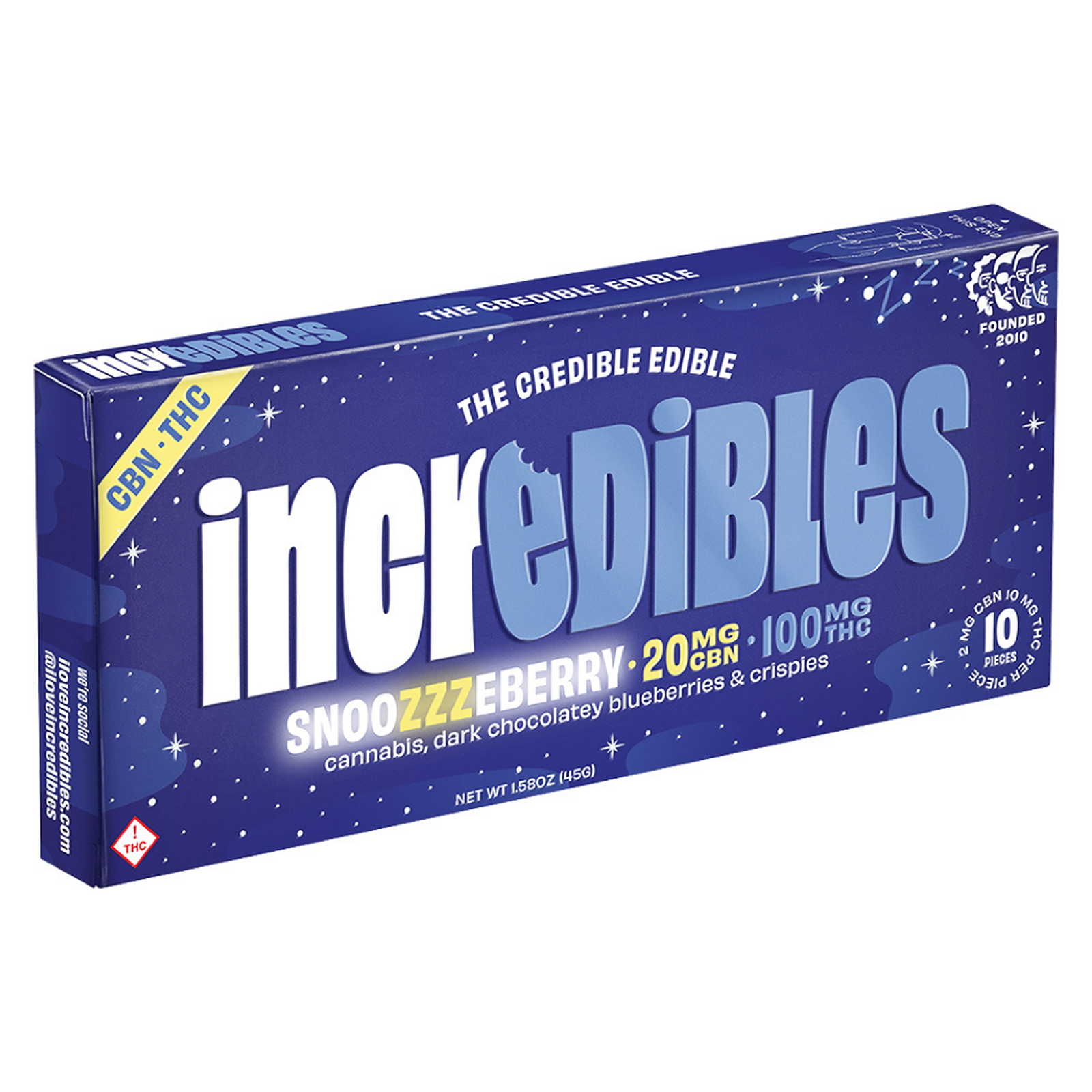 Incredibles - Snoozzzeberry - Chocolate - 120mg | Leafly