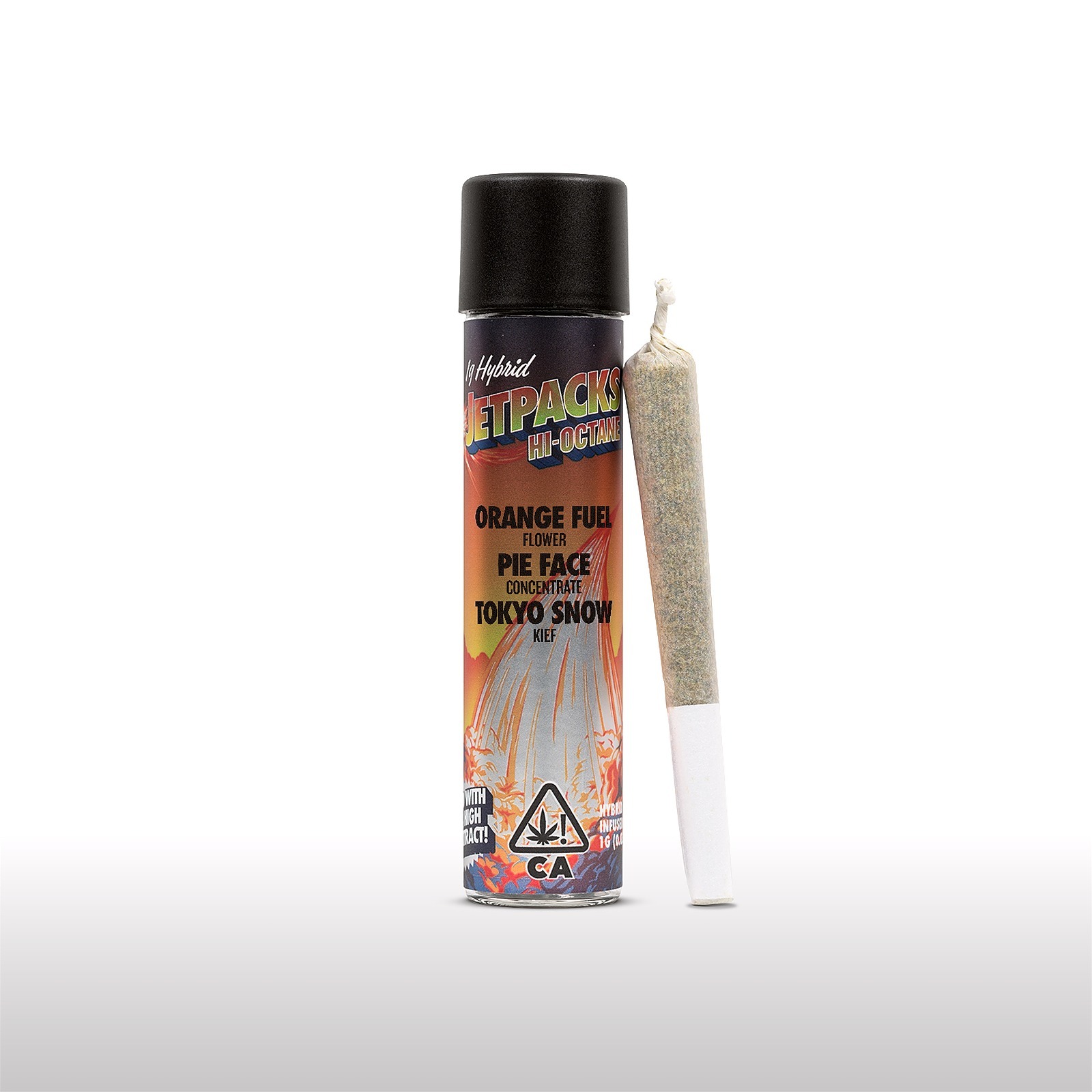 Jetpacks Orange Fuel, Pie Face, Tokyo Snow (1G Infused PreRoll) Leafly