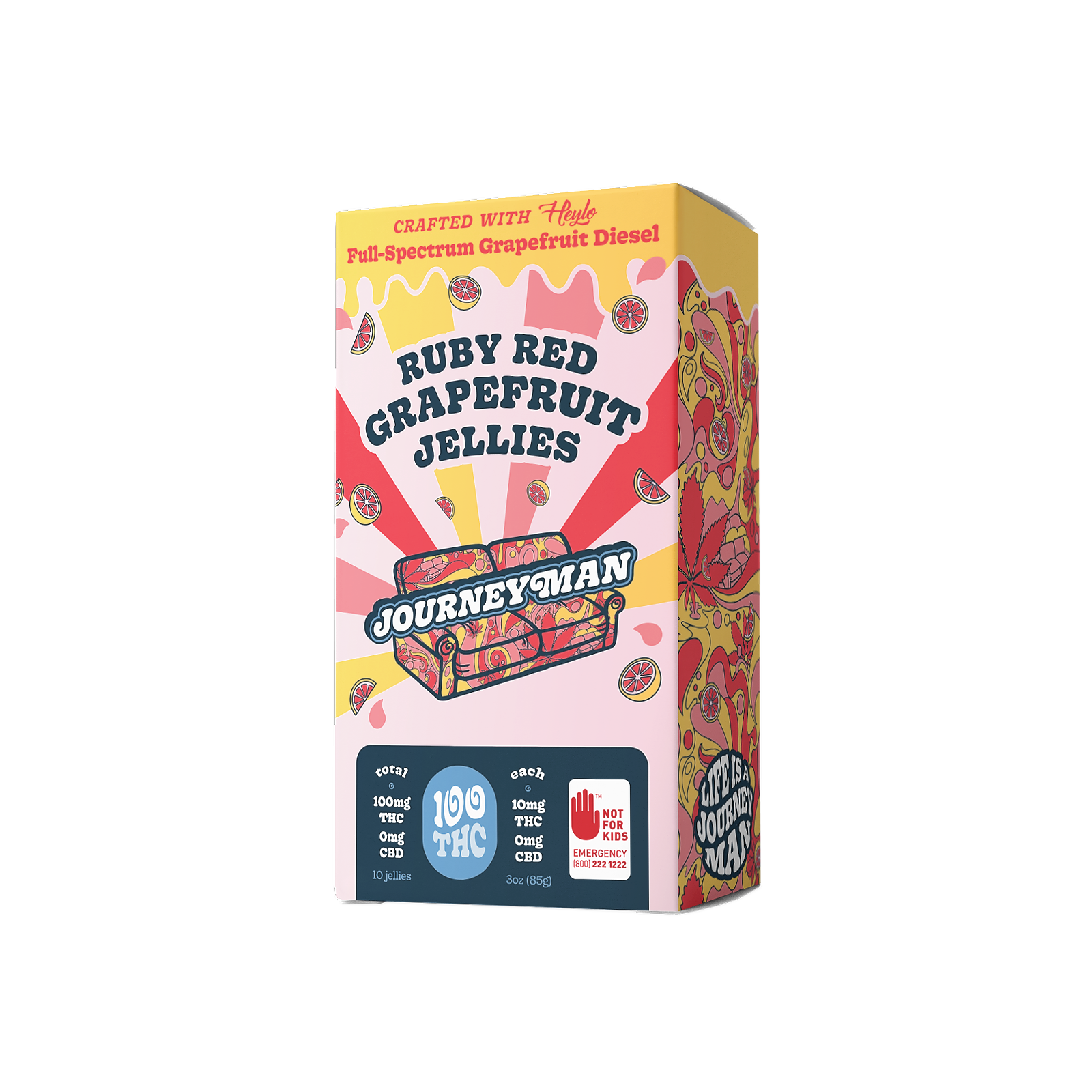 Journeyman Ruby Red Grapefruit Jellies (100mg THC) Leafly