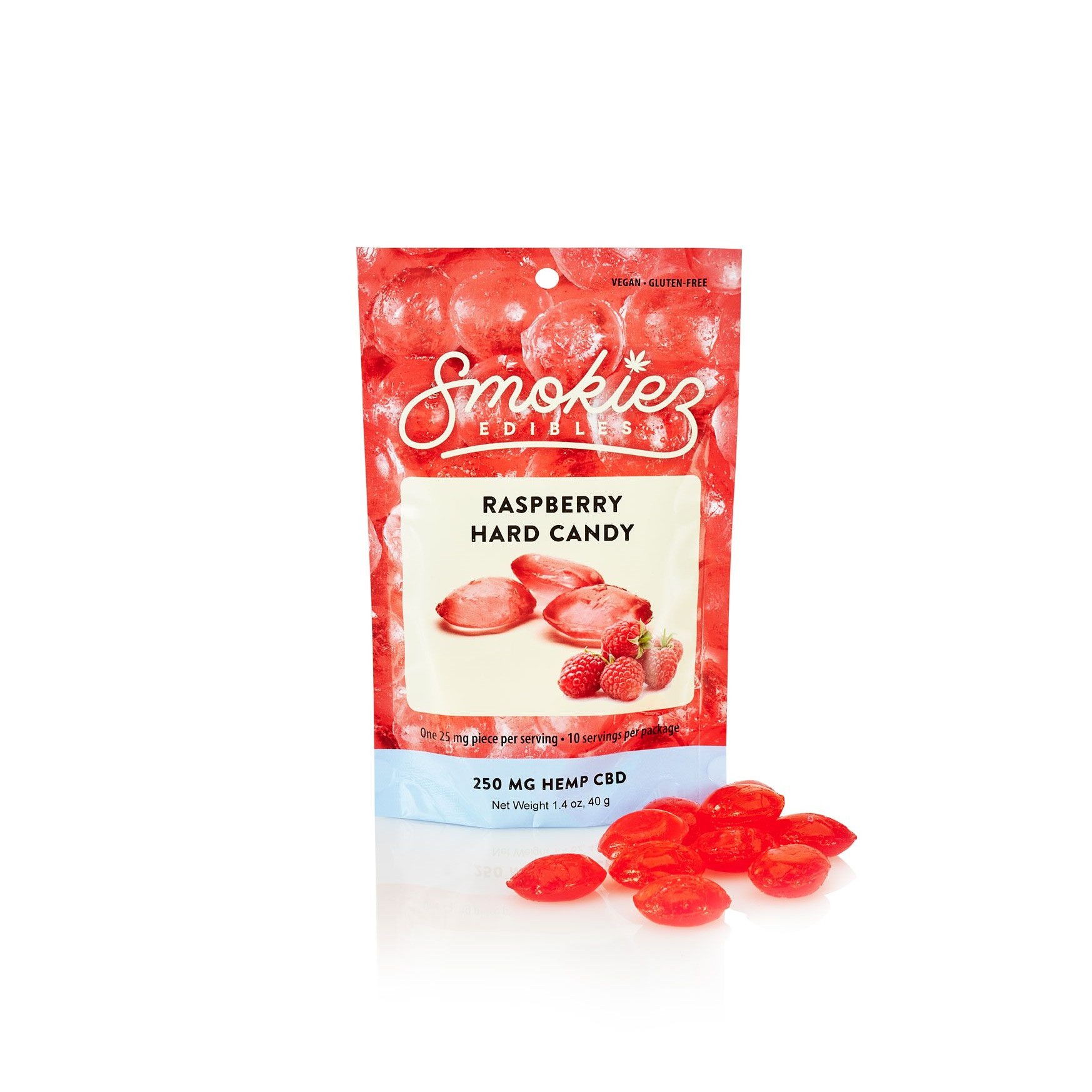 Smokiez Edibles Raspberry Hemp CBD Hard Candy, 150mg CBD Leafly