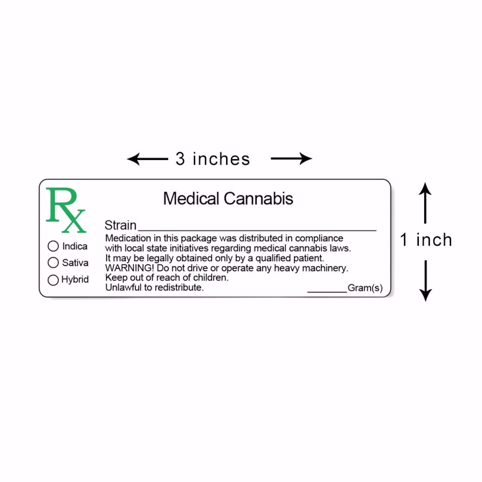 Generic Medical Labels-Rx - Marijuana Cannabis Labels | Leaf