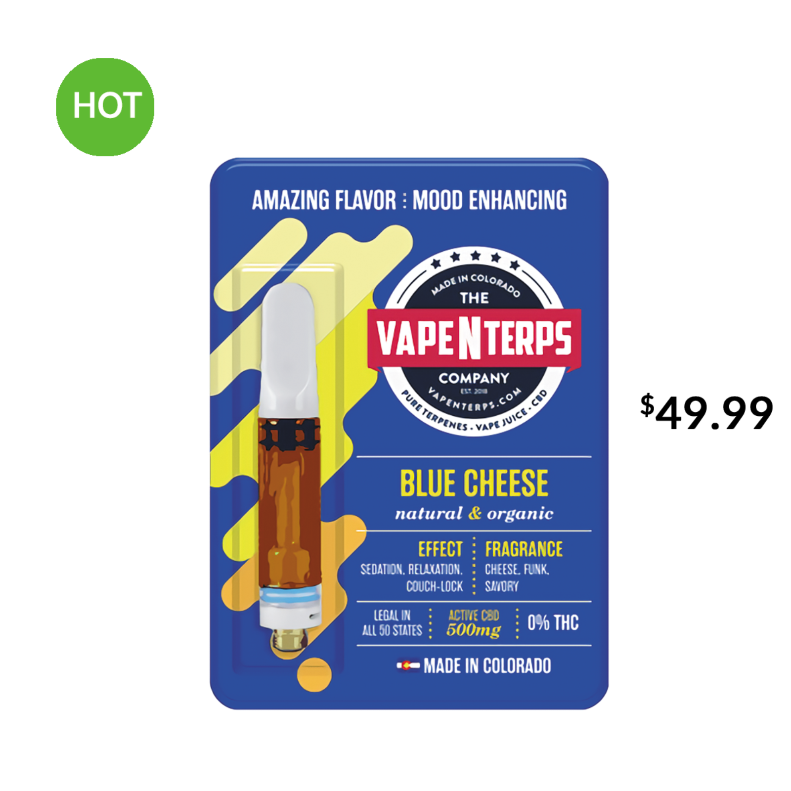 VapeNterps 500MG BLUE CHEESE CBD VAPE CARTRIDGE Leafly