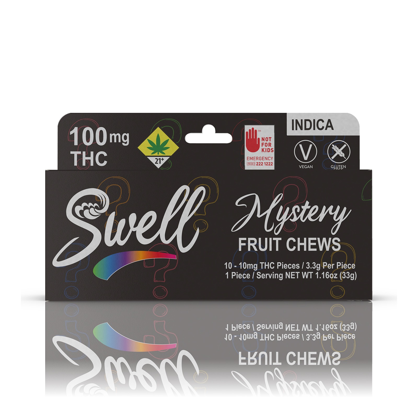 Swell Cannabis Indica Mystery Fruit Chews 100mg 10pack Leafly