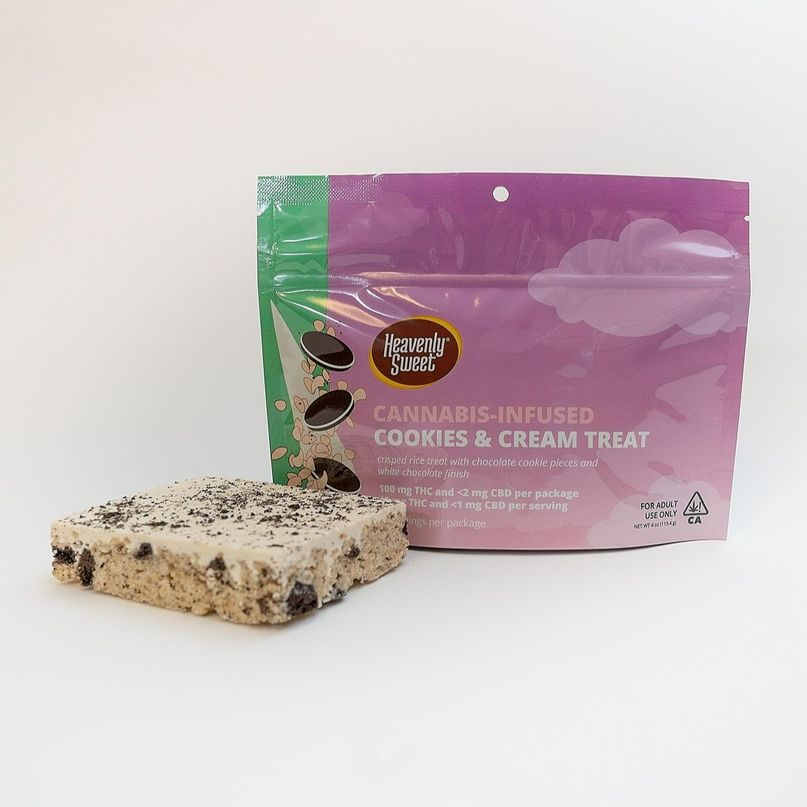 Heavenly Sweet Cookies and Cream Treat 100mg Leafly